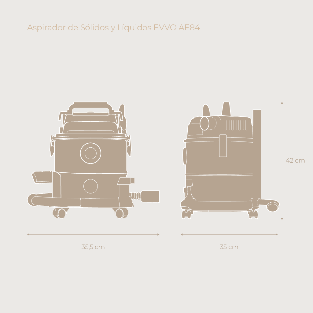Aspirador de Sólidos y Líquidos EVVO AE84