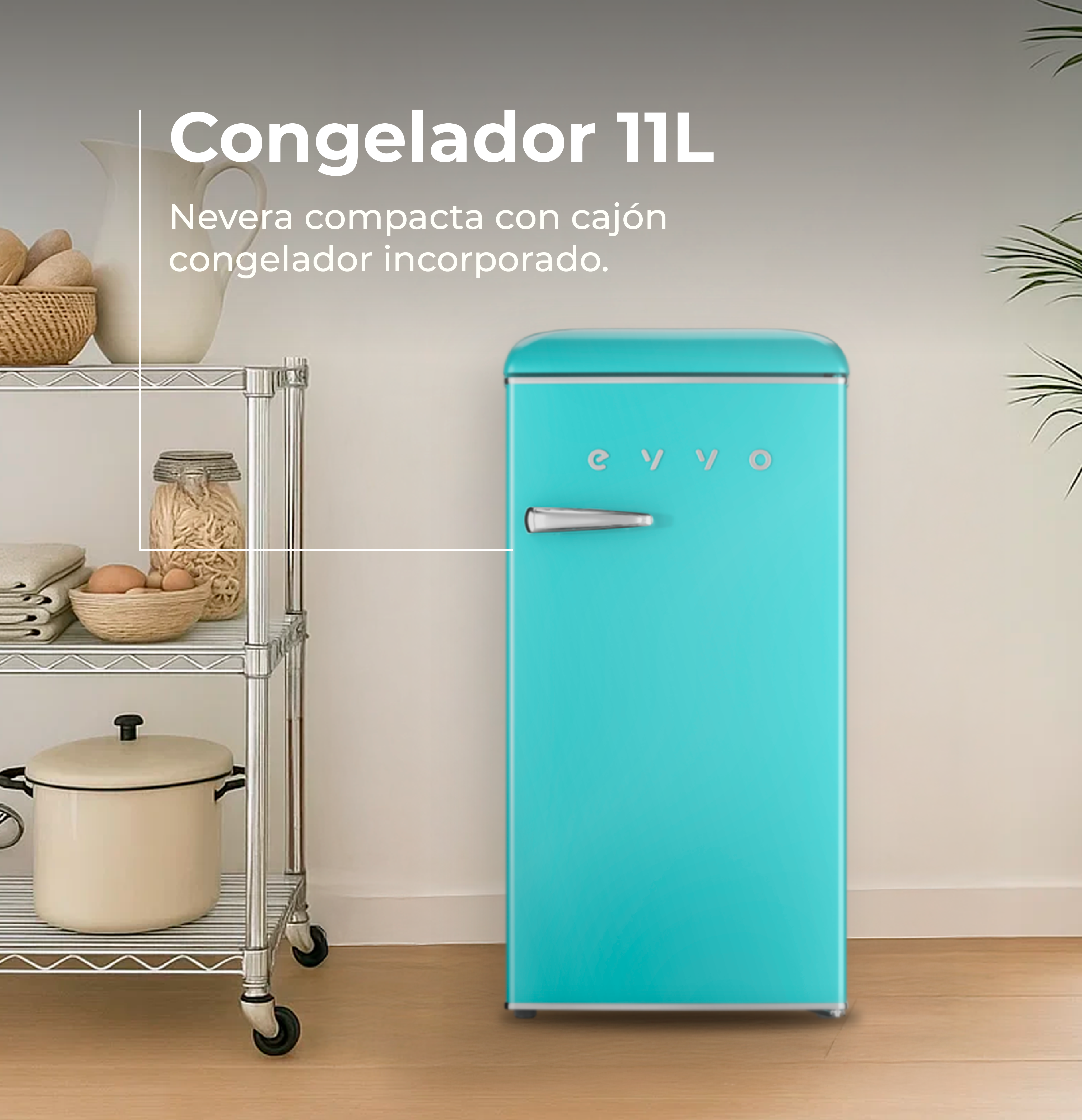 Frigorífico Mini Evvo F26 Retro