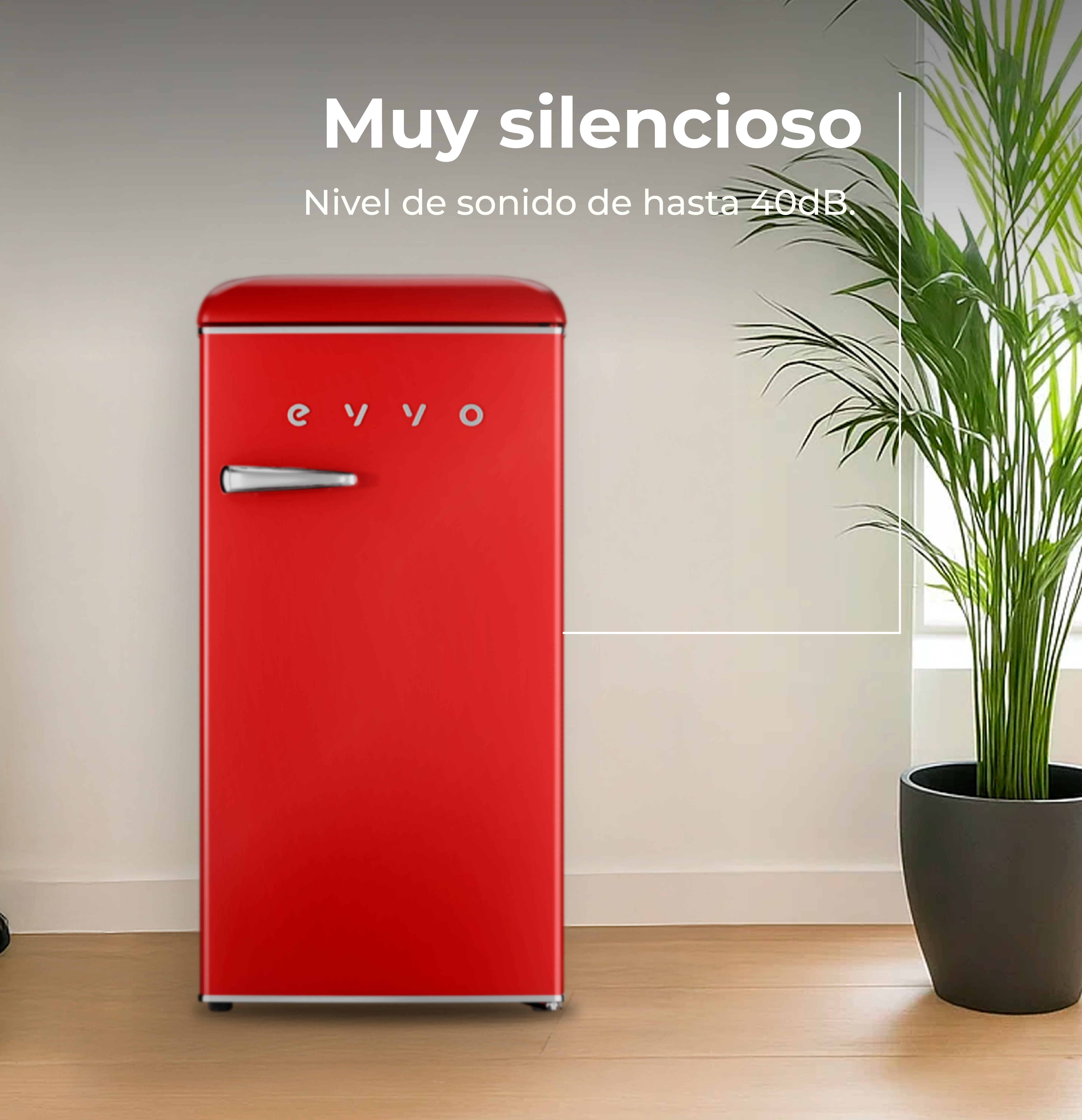 Frigorífico Mini Evvo F26 Retro