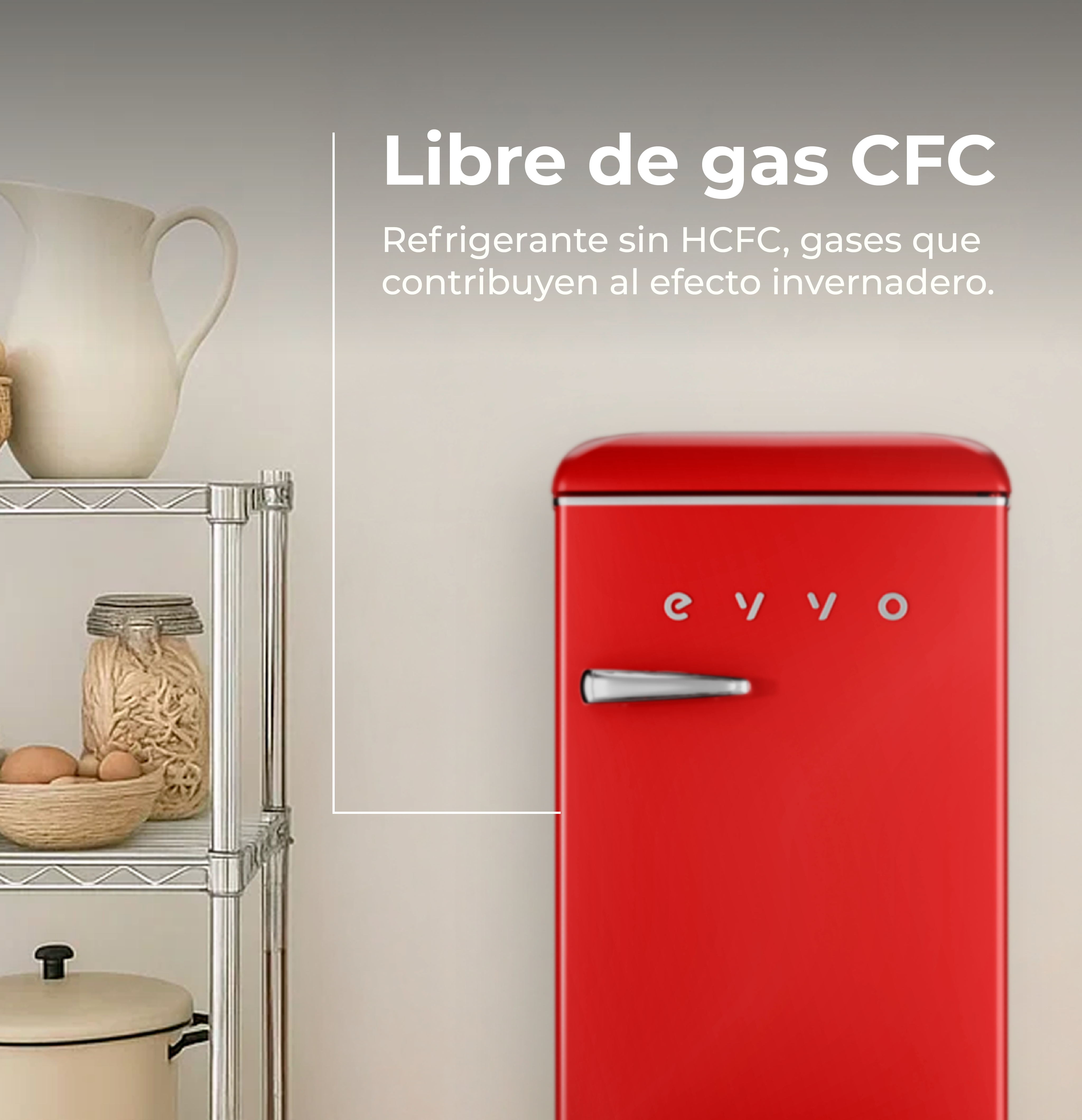 Frigorífico Mini Evvo F26 Retro