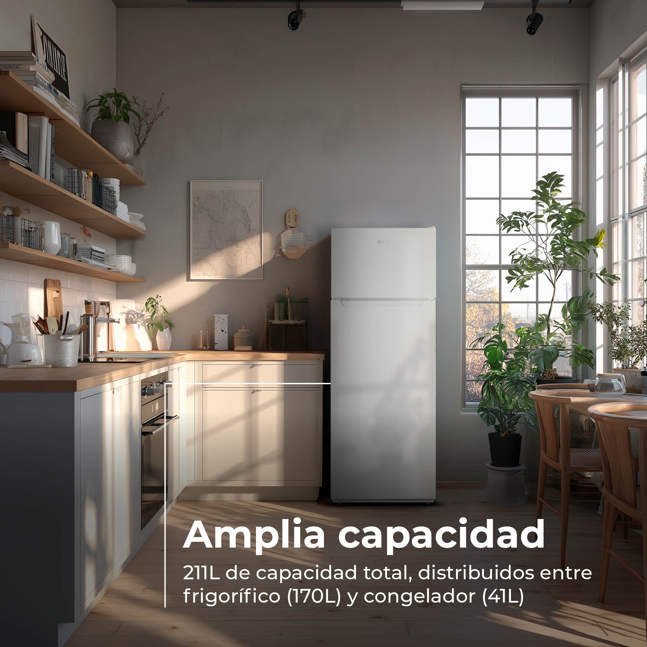 Frigorífico 2 puertas EVVO F40