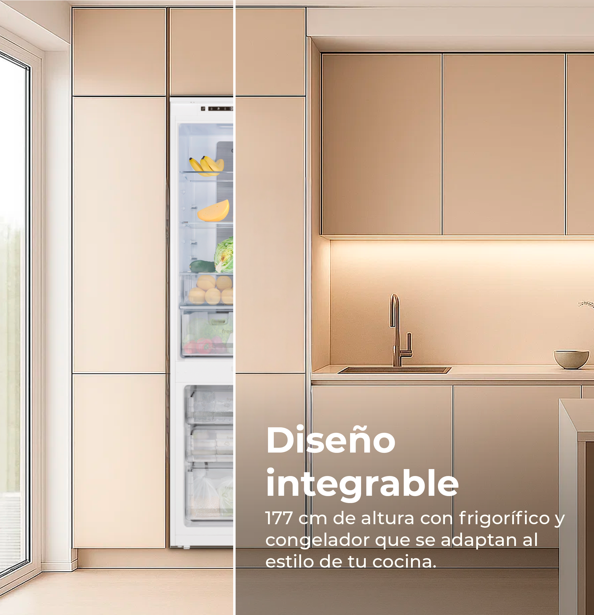 Frigorífico Combi EVVO F60W Glass