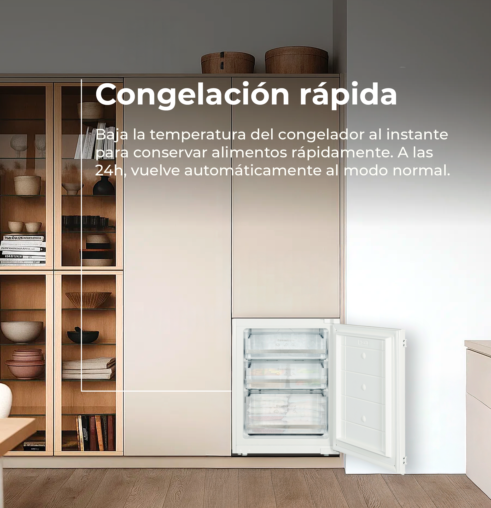 Frigorífico Combi EVVO F60W Glass