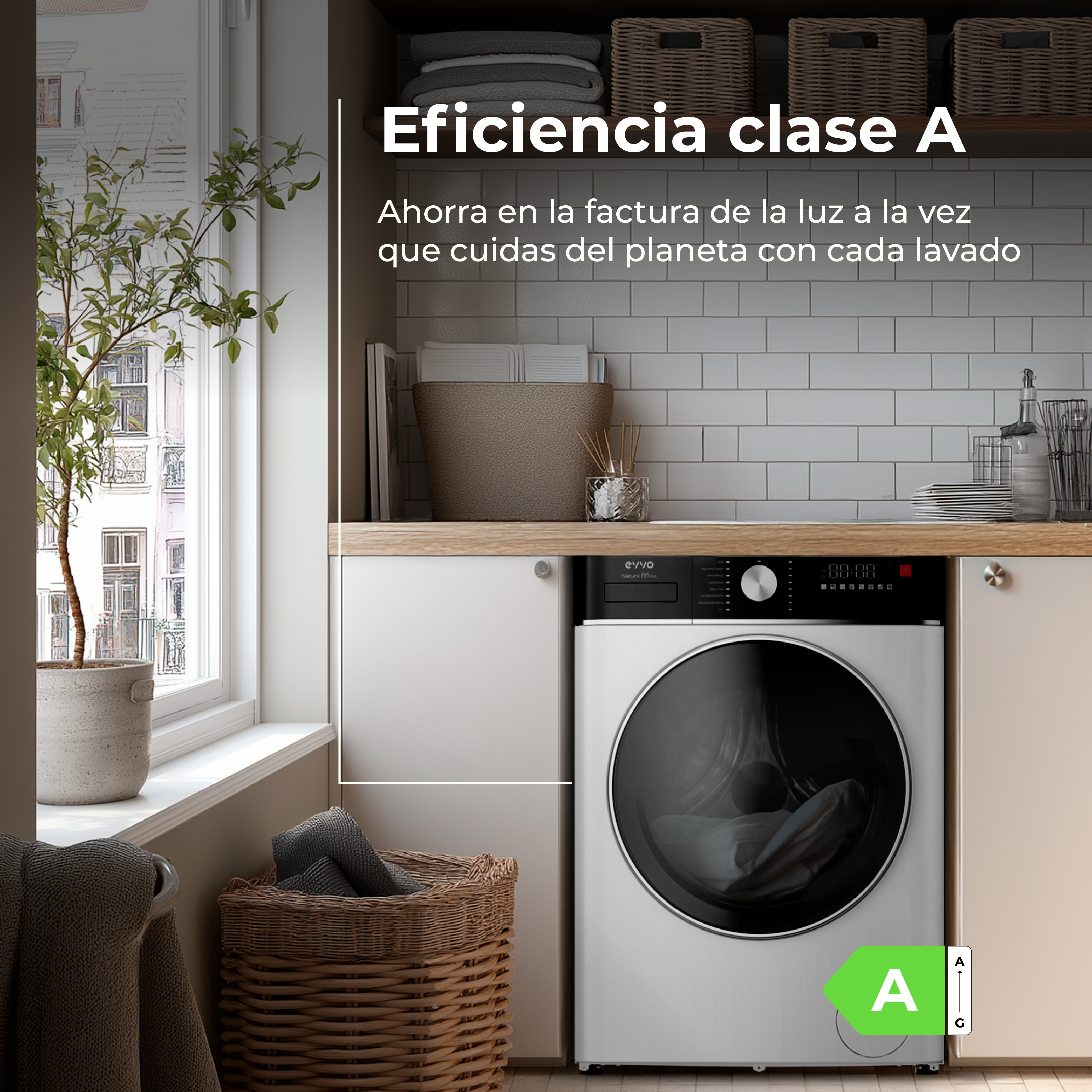 Máquina de Lavar e Secar Roupa EVVO Nature M