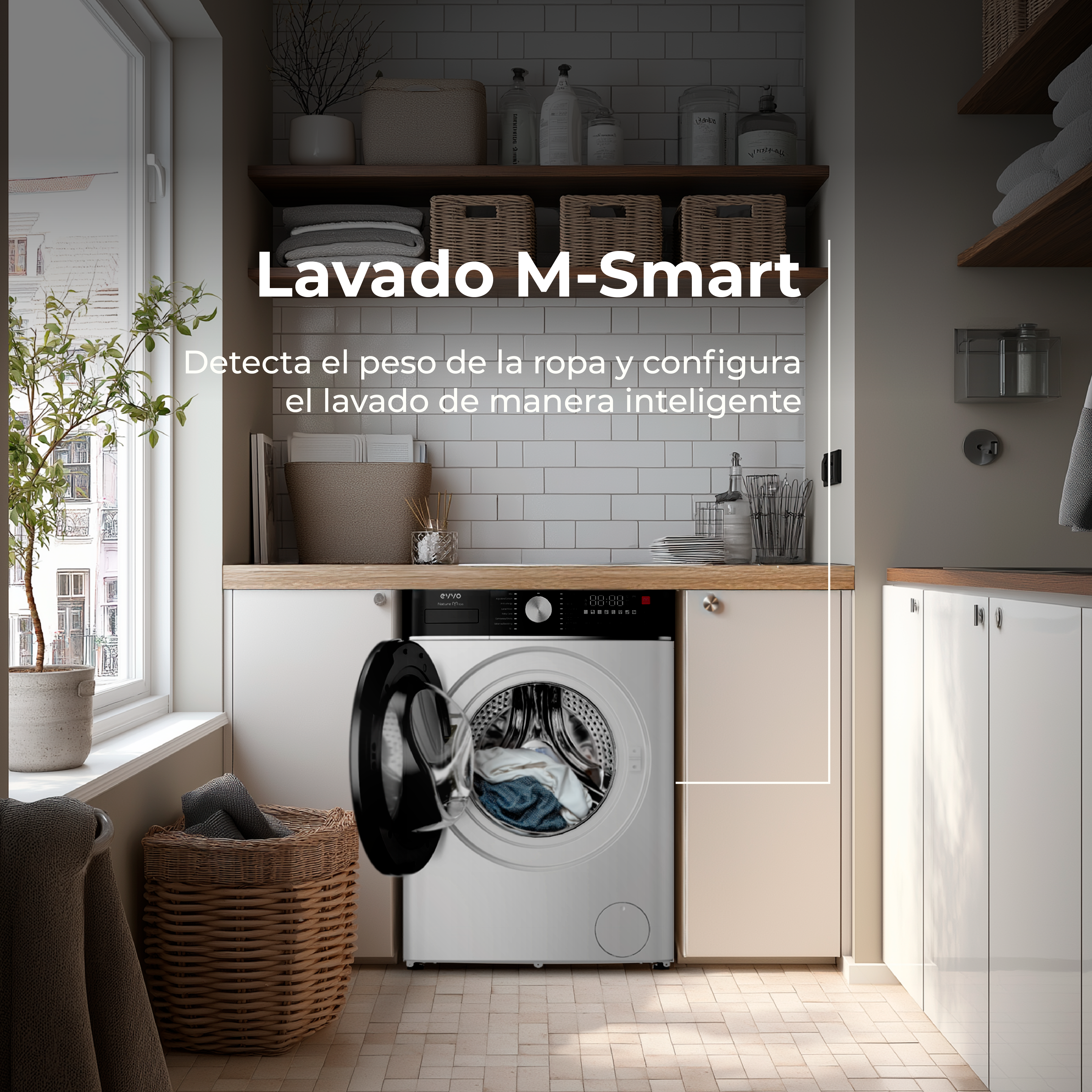 Máquina de Lavar e Secar Roupa EVVO Nature M