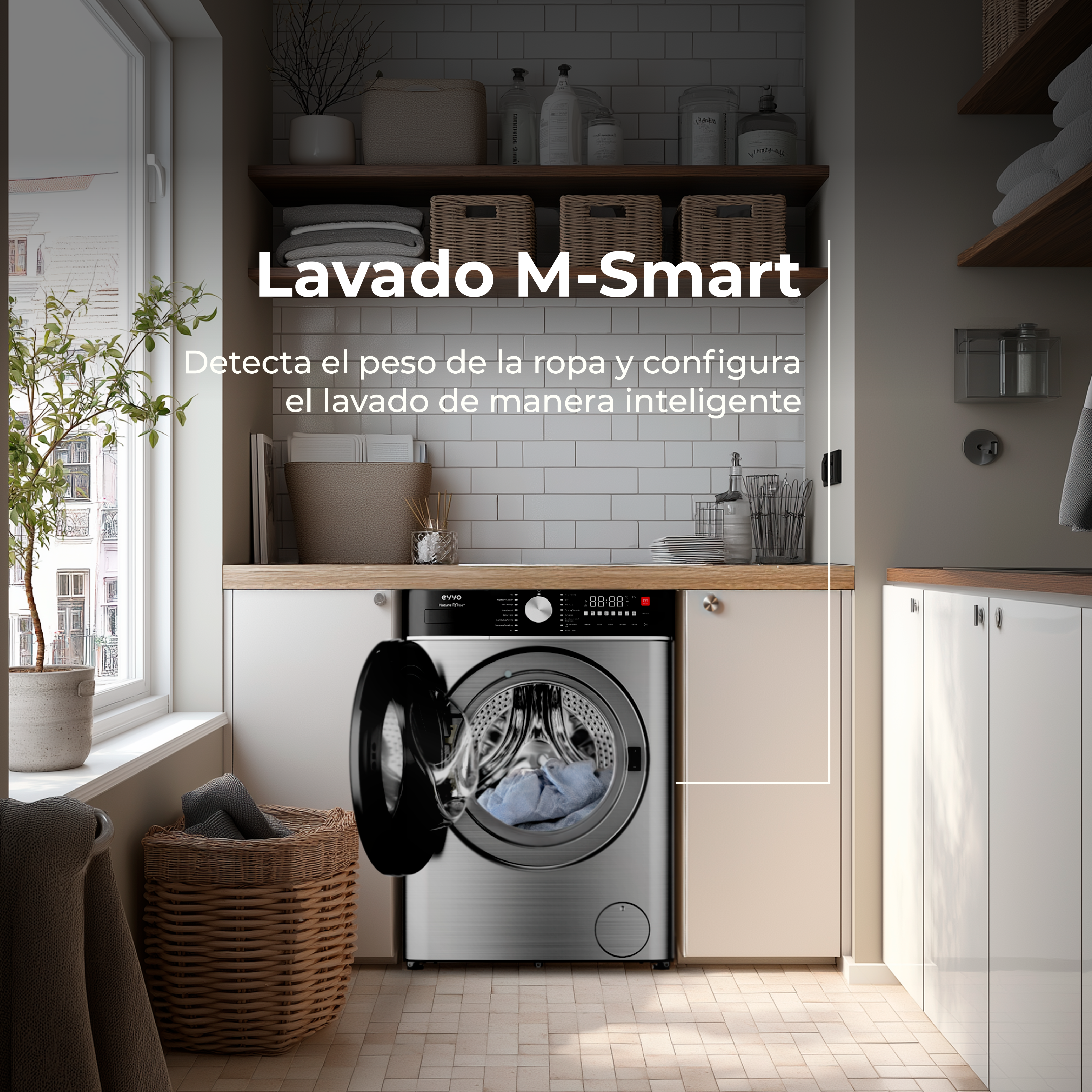 Máquina de Lavar e Secar Roupa EVVO Nature M