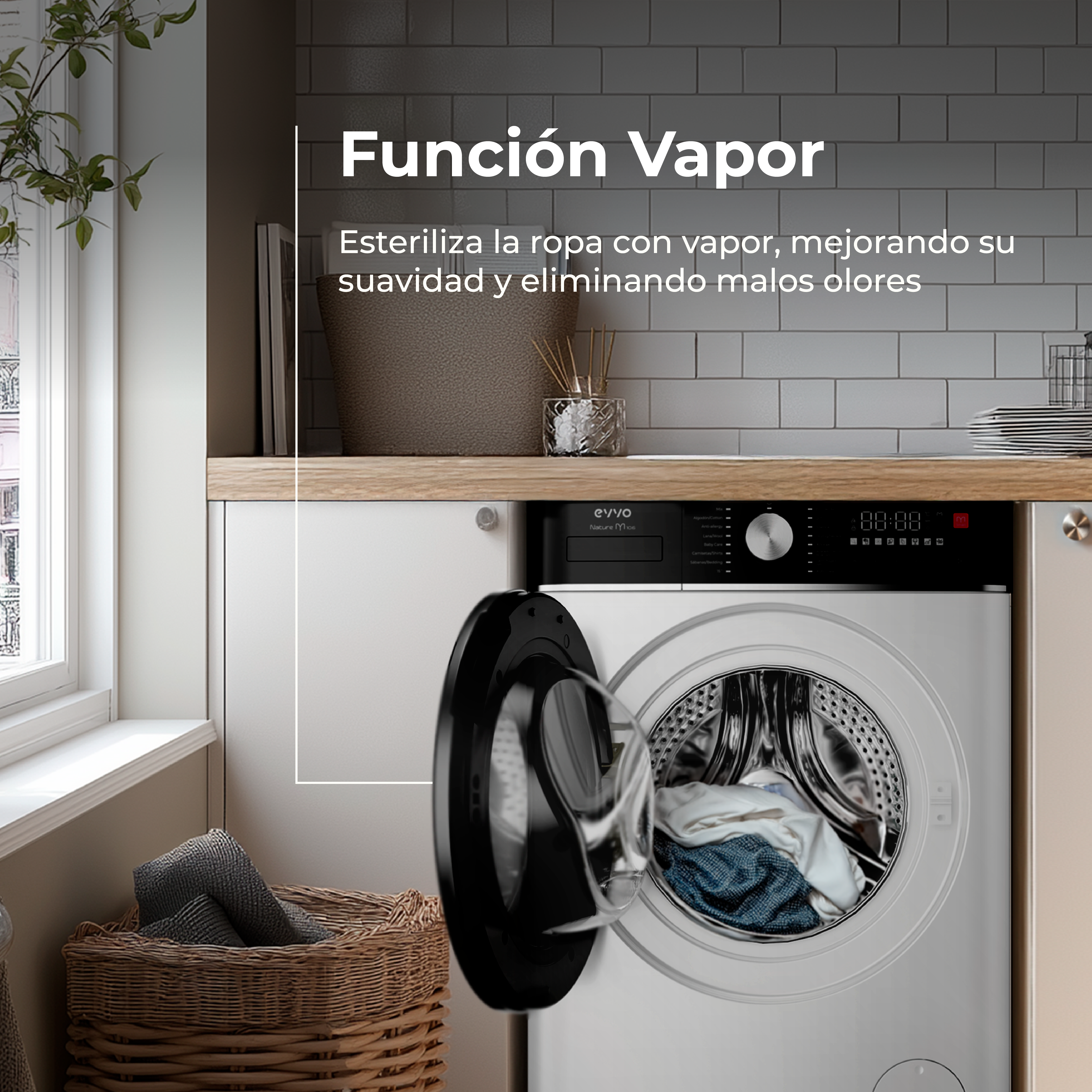 Máquina de Lavar e Secar Roupa EVVO Nature M