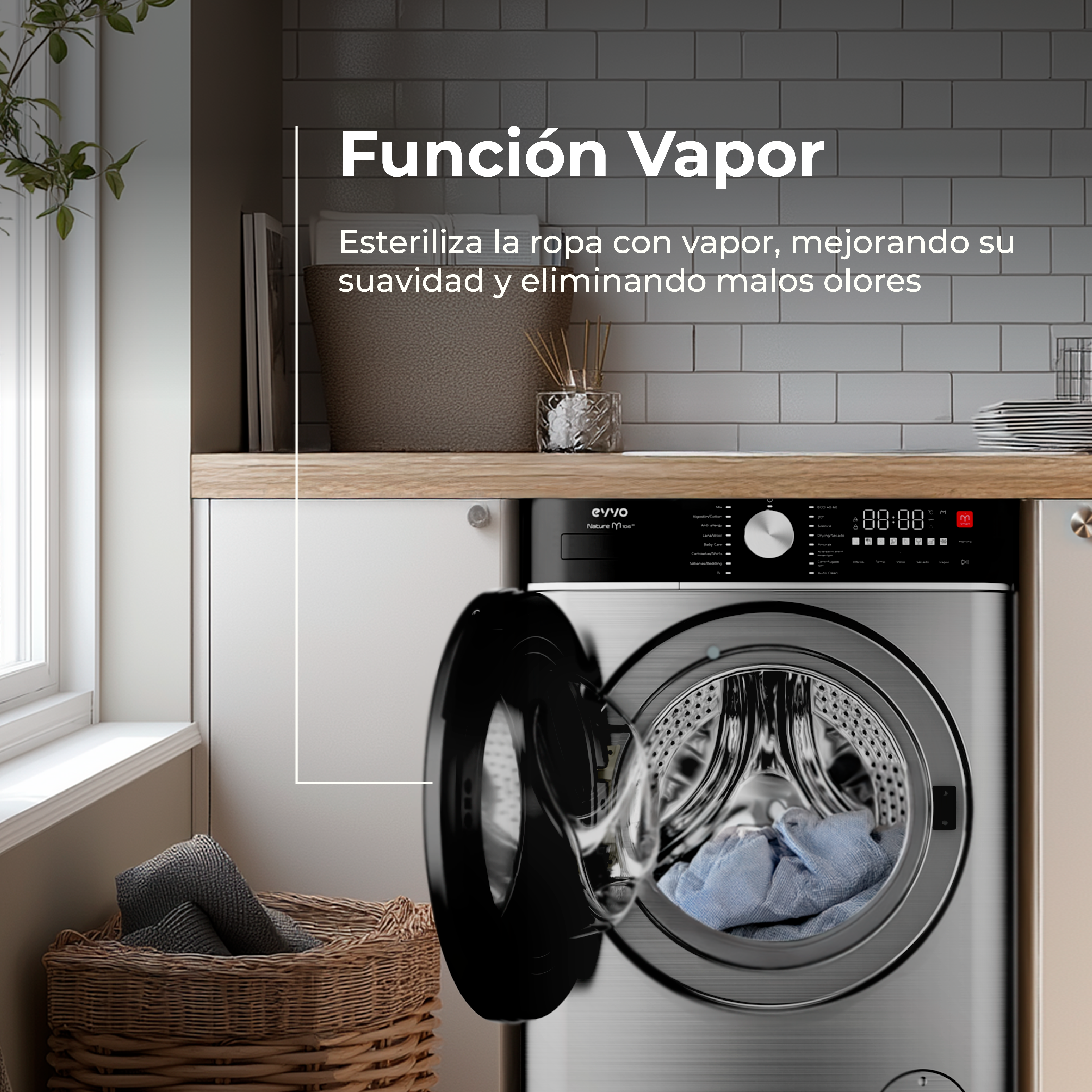 Máquina de Lavar e Secar Roupa EVVO Nature M