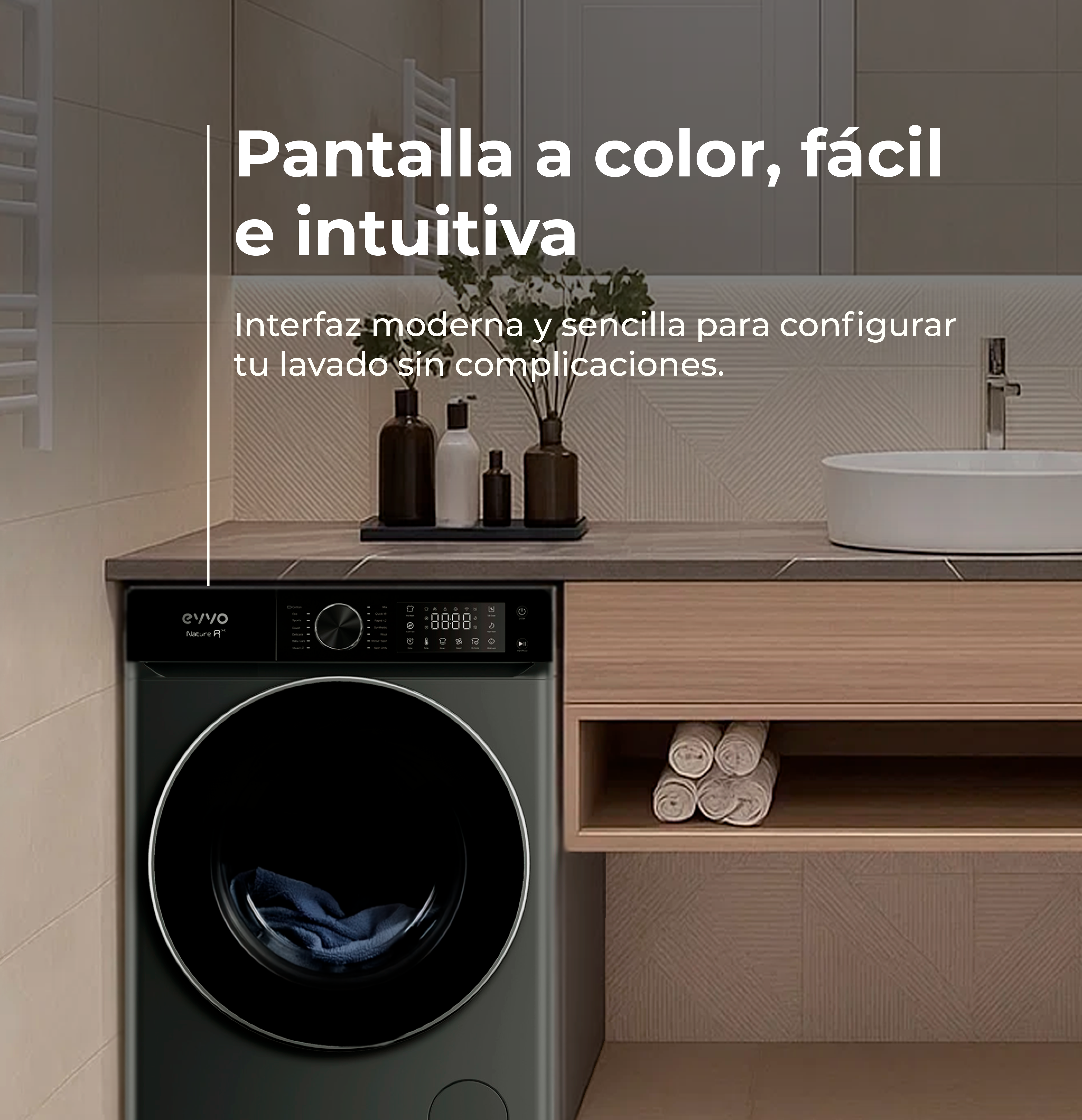 Máquina de Lavar Roupa EVVO Nature R