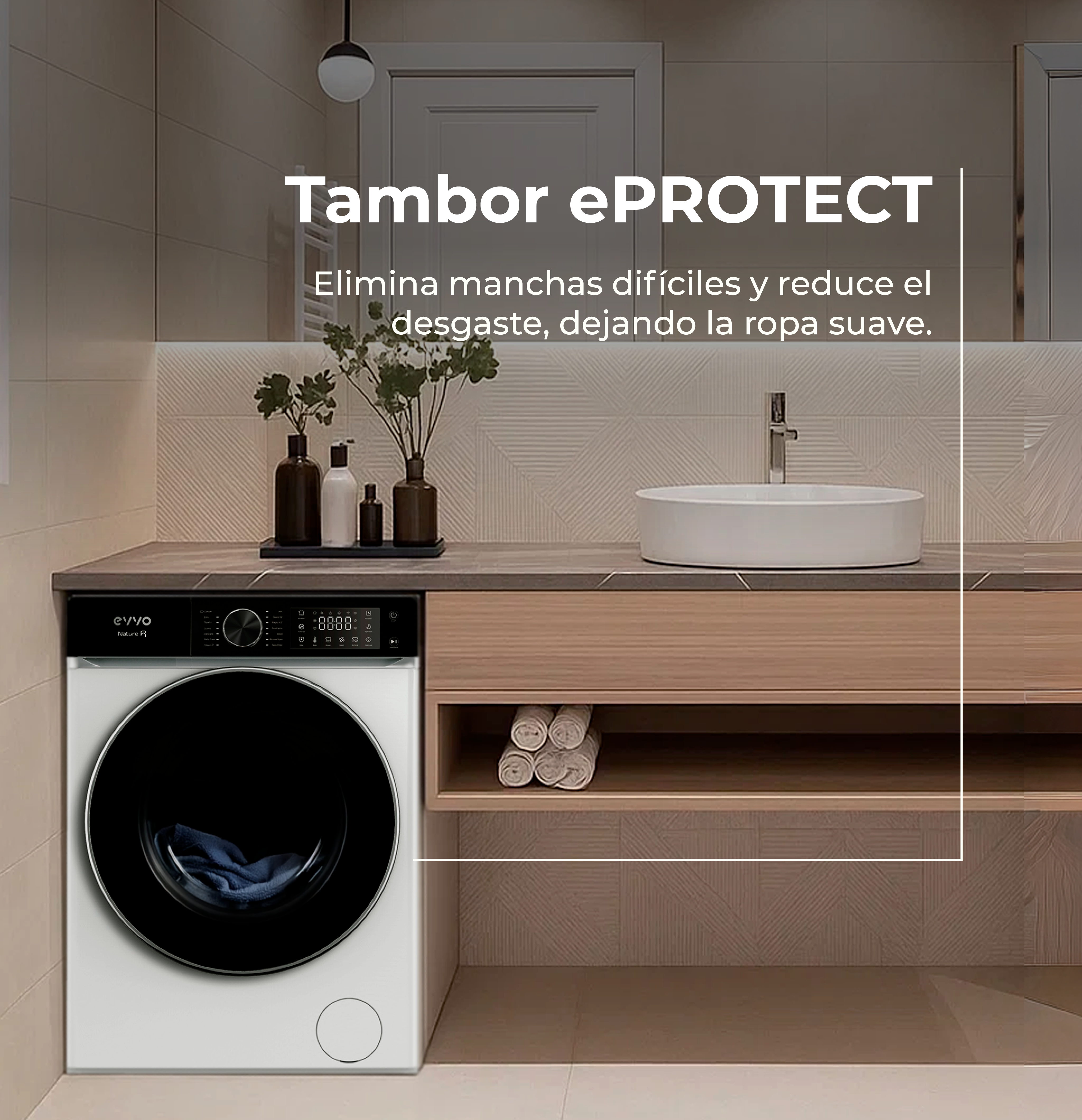 Máquina de Lavar Roupa EVVO Nature R