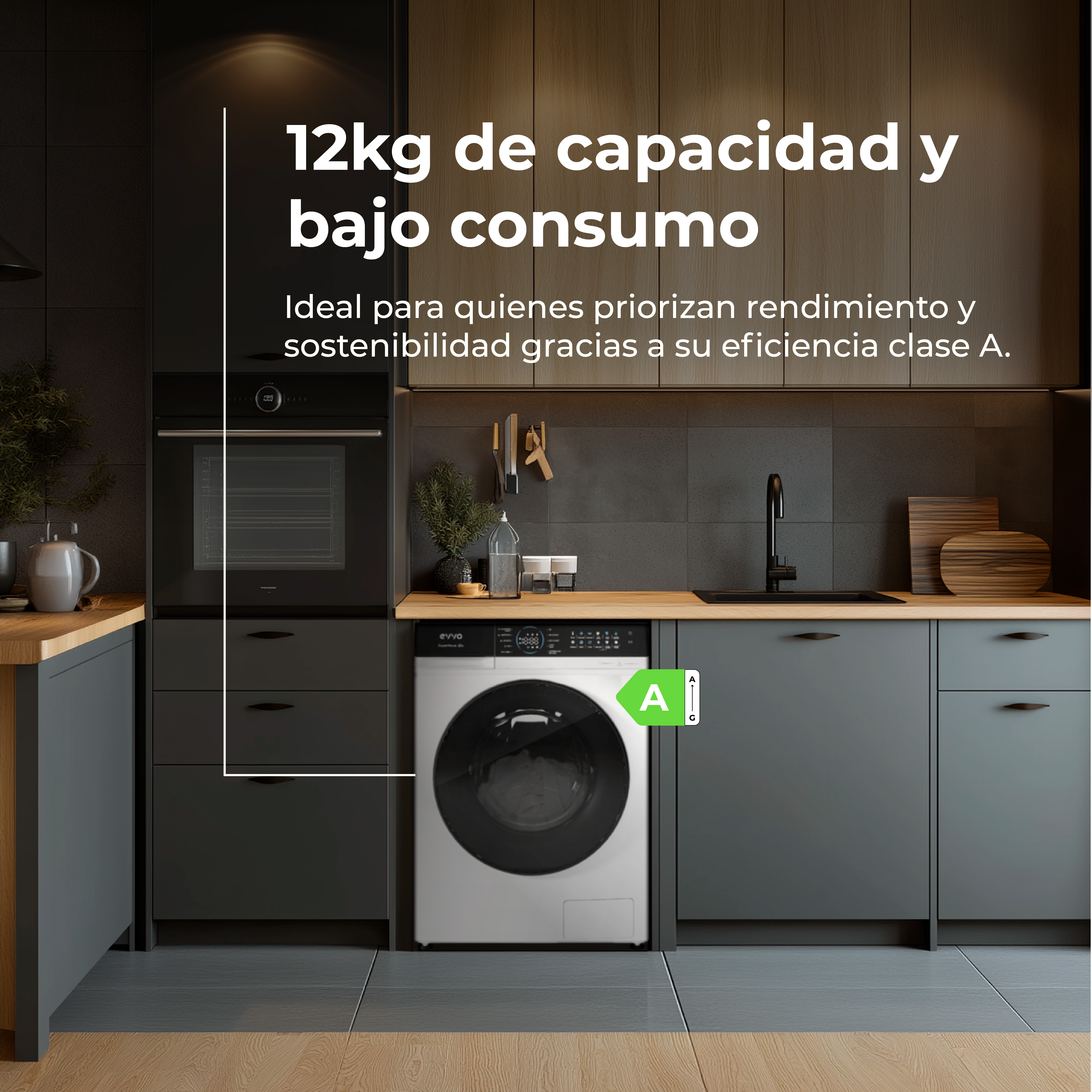 Máquina de lavar roupa EVVO Supernova U 12Kg