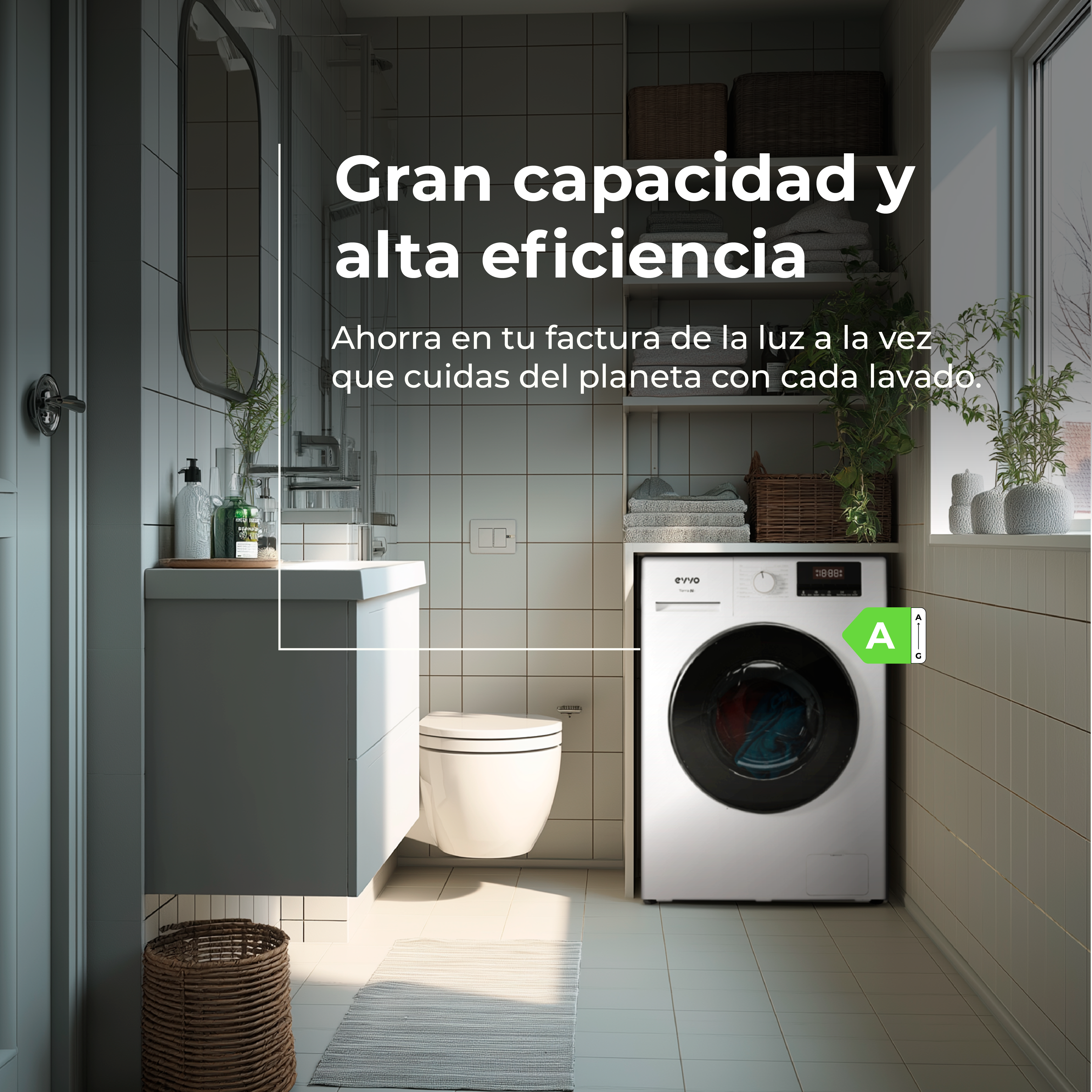 Máquina de Lavar Roupa EVVO Terra N