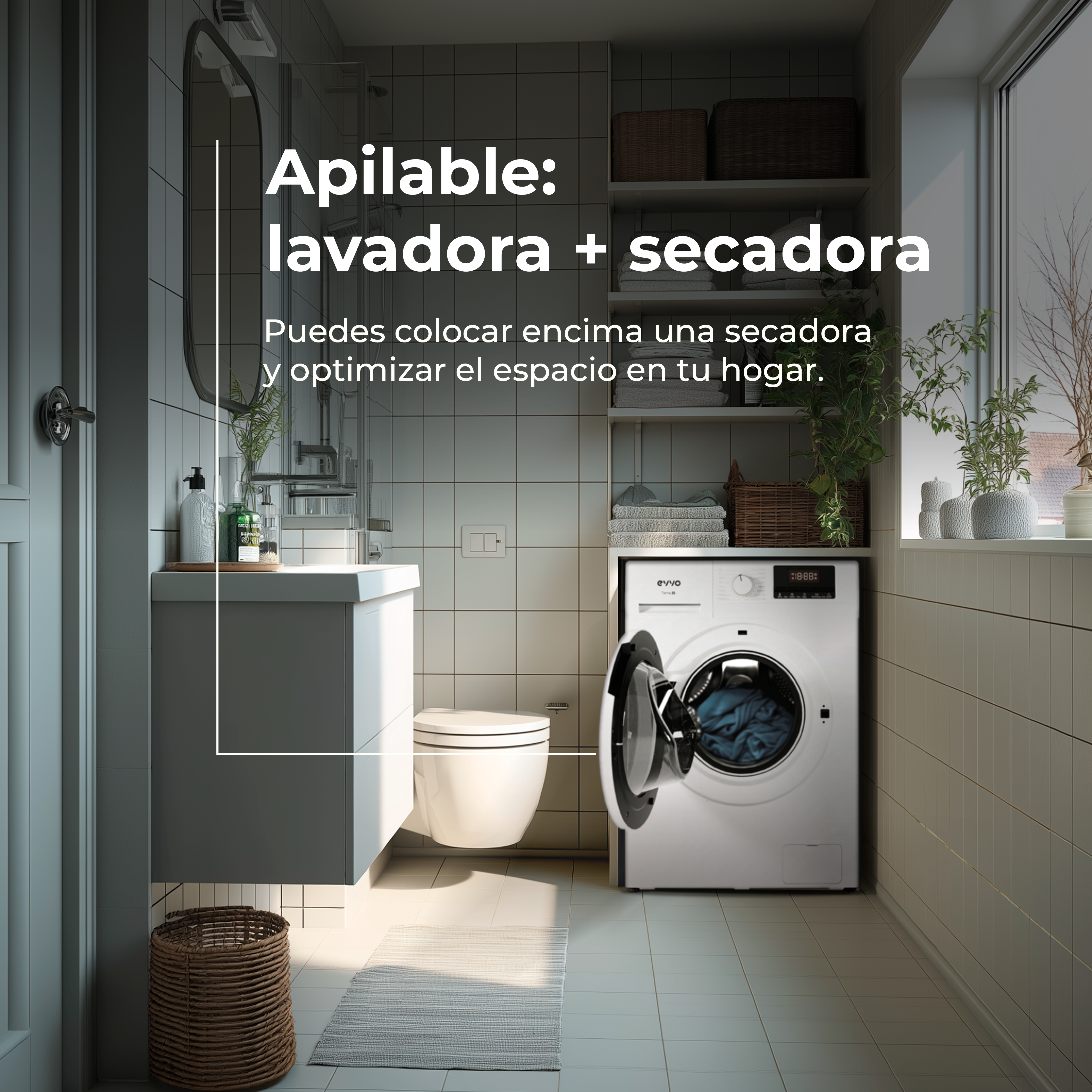 Máquina de Lavar Roupa EVVO Terra N