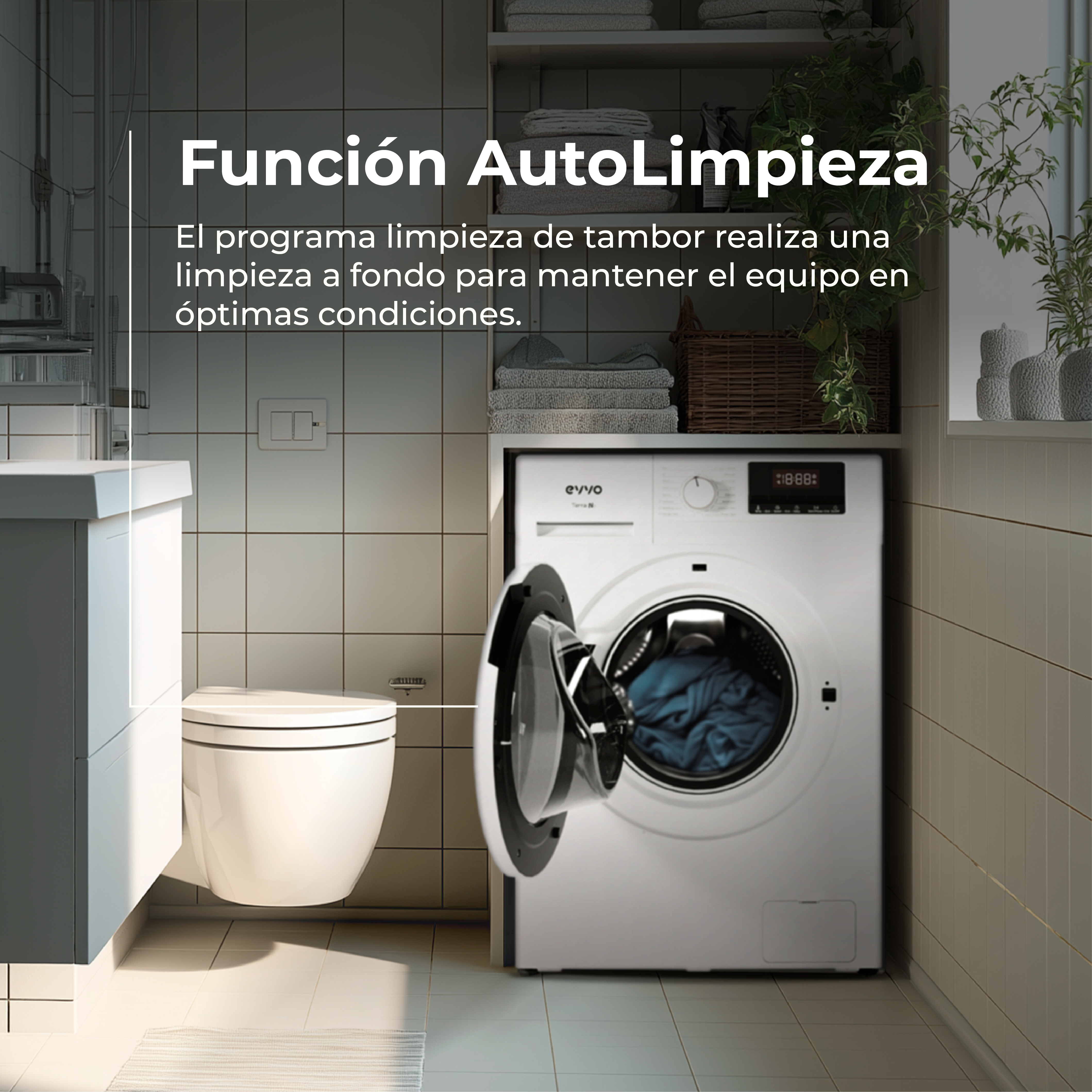 Máquina de Lavar Roupa EVVO Terra N