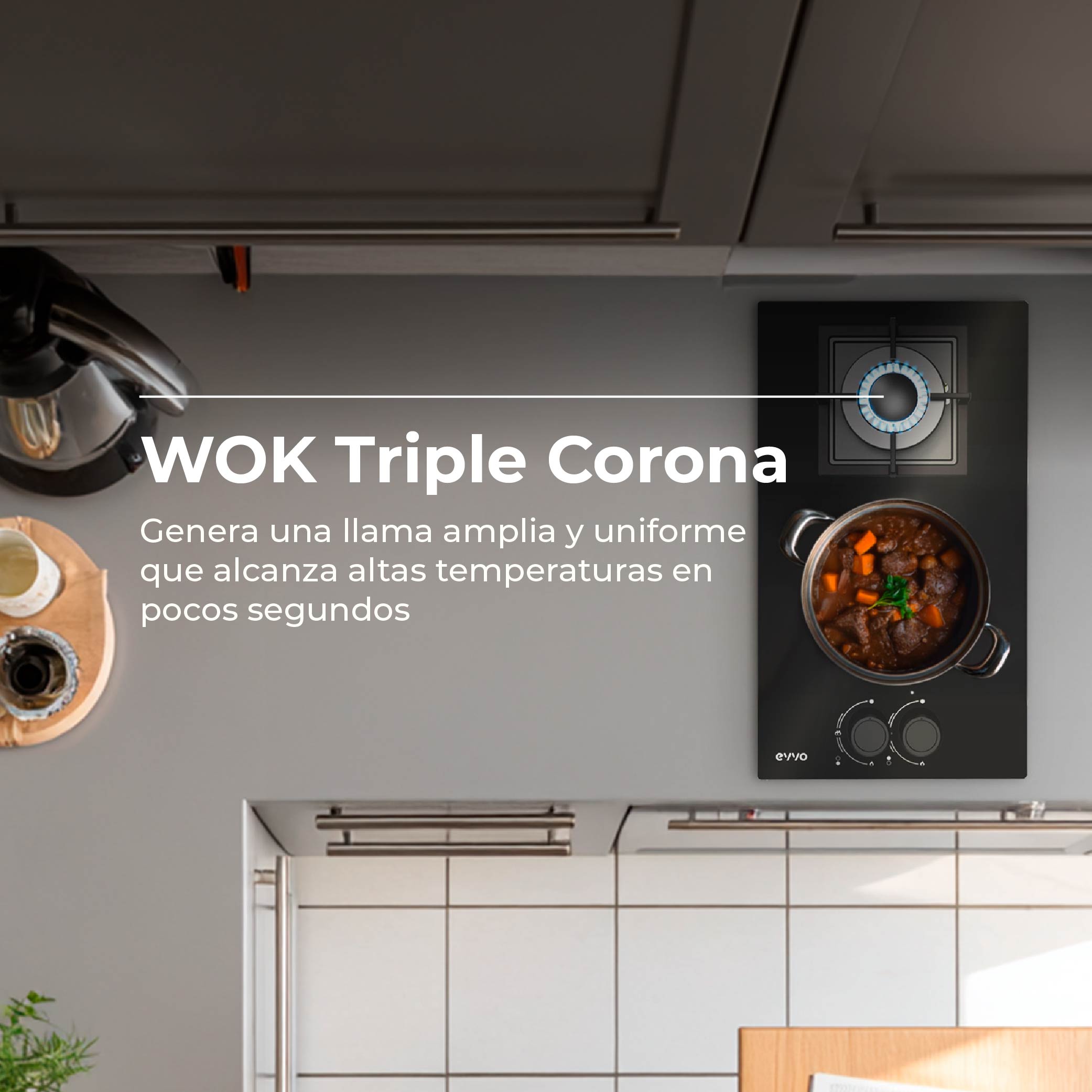 Placa de Gas V35 Glass