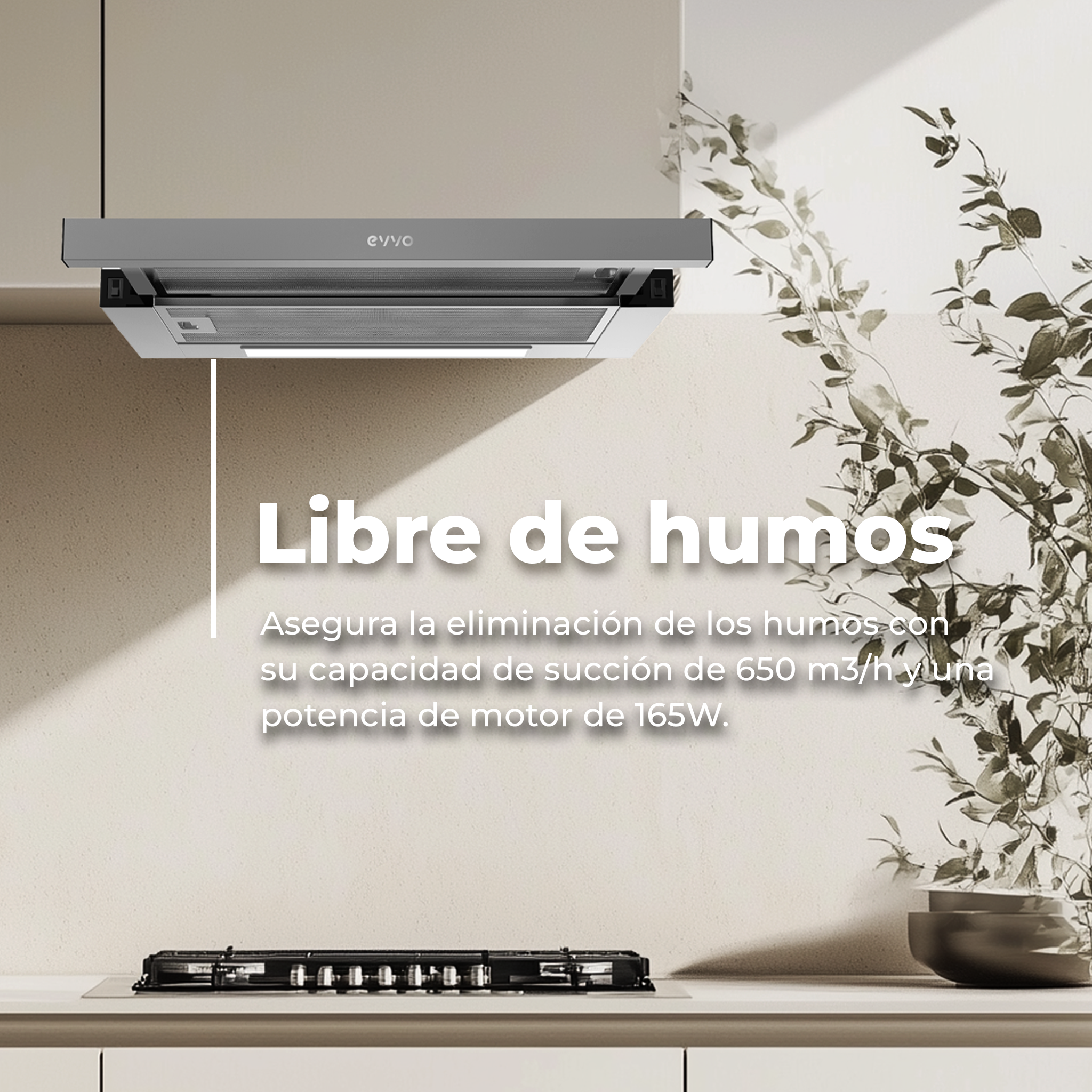 Campana Extractora Telescópica EVVO CE11 Reacondicionado Clase A