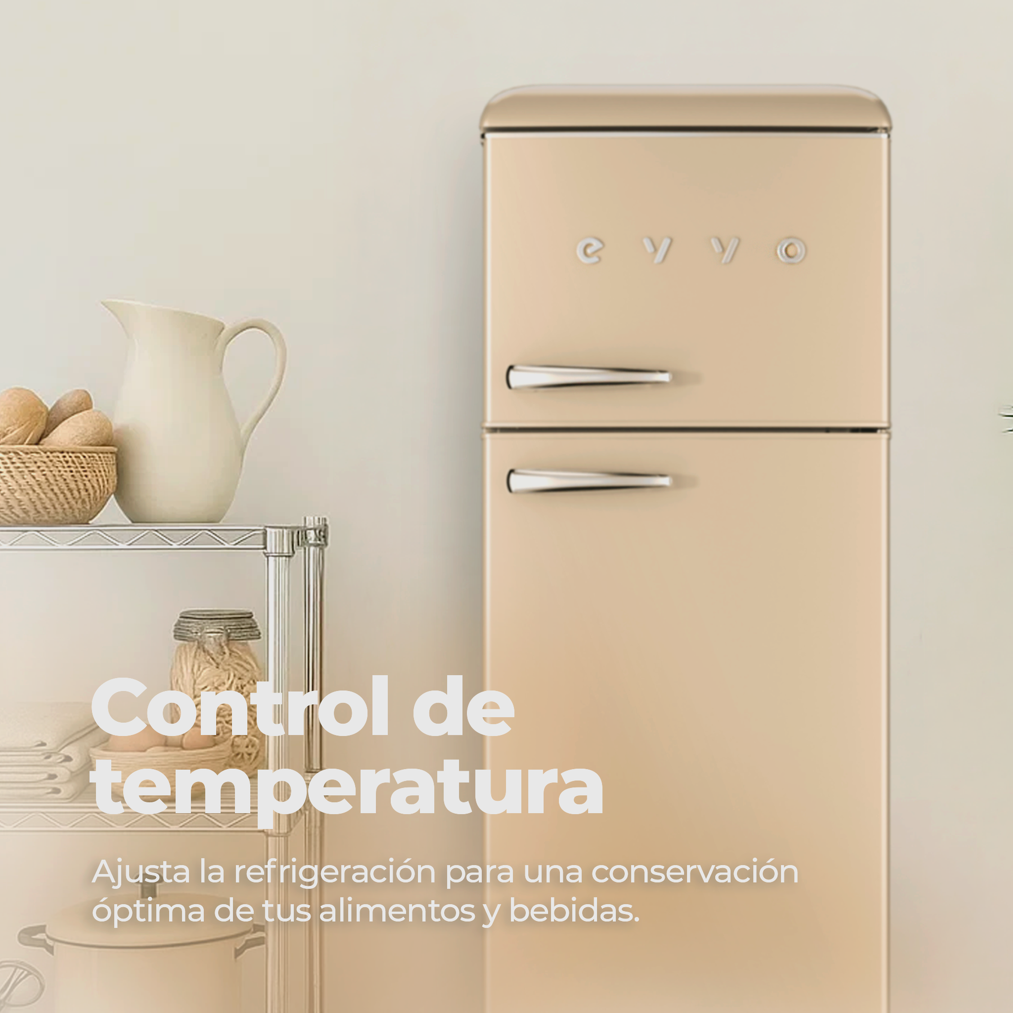 Frigorífico 2 puertas EVVO F45 Retro
