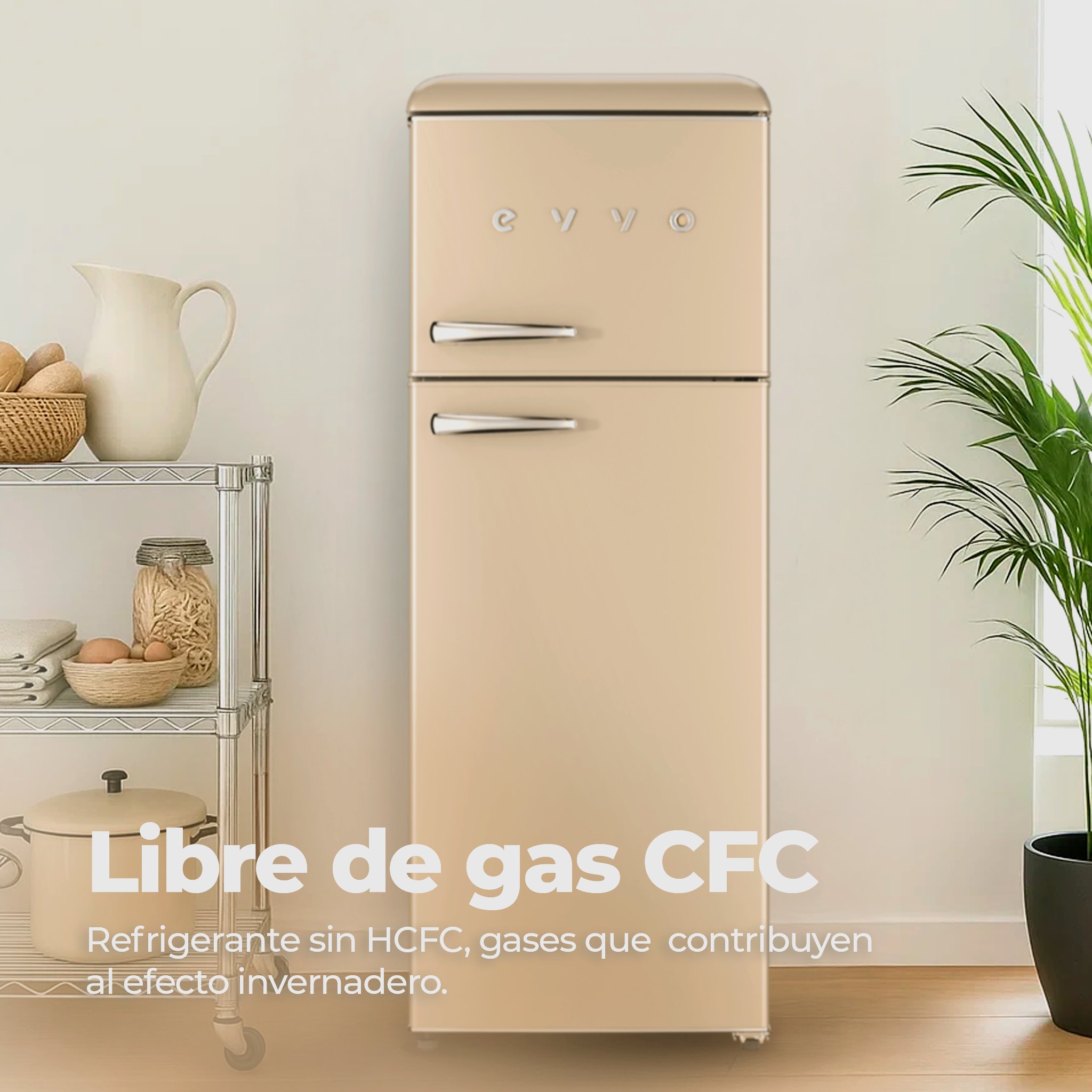 Frigorífico 2 puertas EVVO F45 Retro