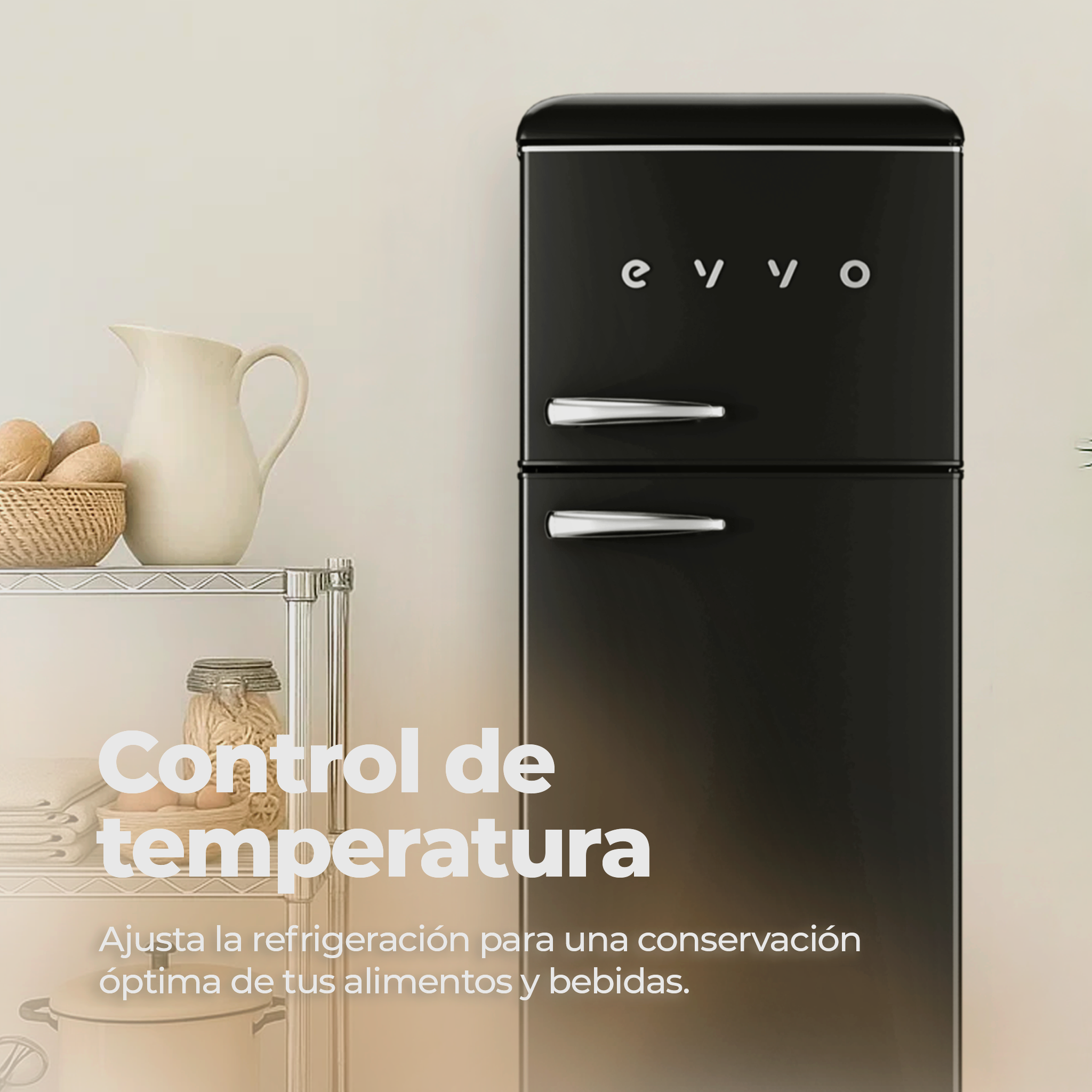 Frigorífico 2 puertas EVVO F45 Retro