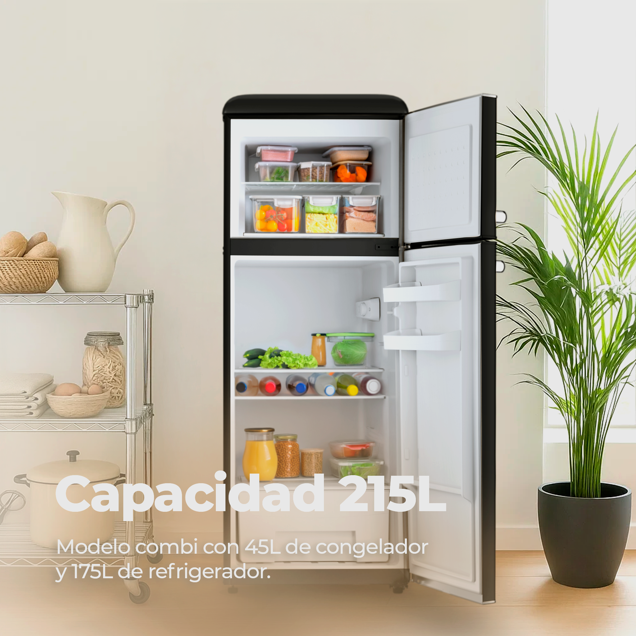 Frigorífico 2 puertas EVVO F45 Retro