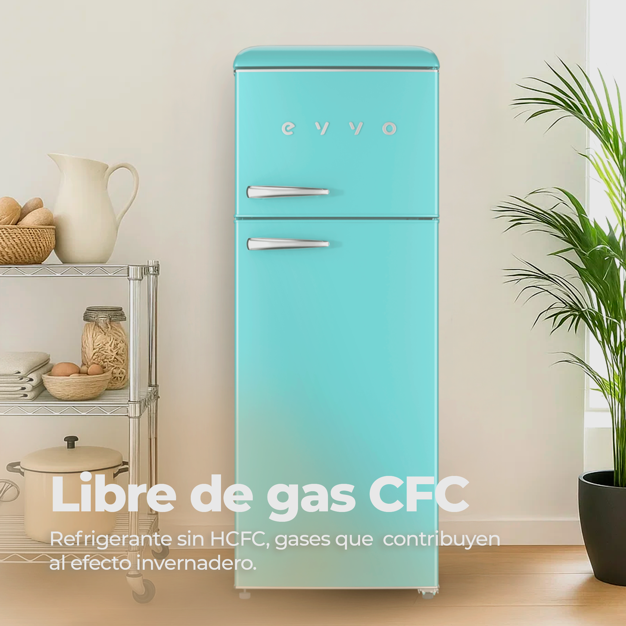 Frigorífico 2 puertas EVVO F45 Retro