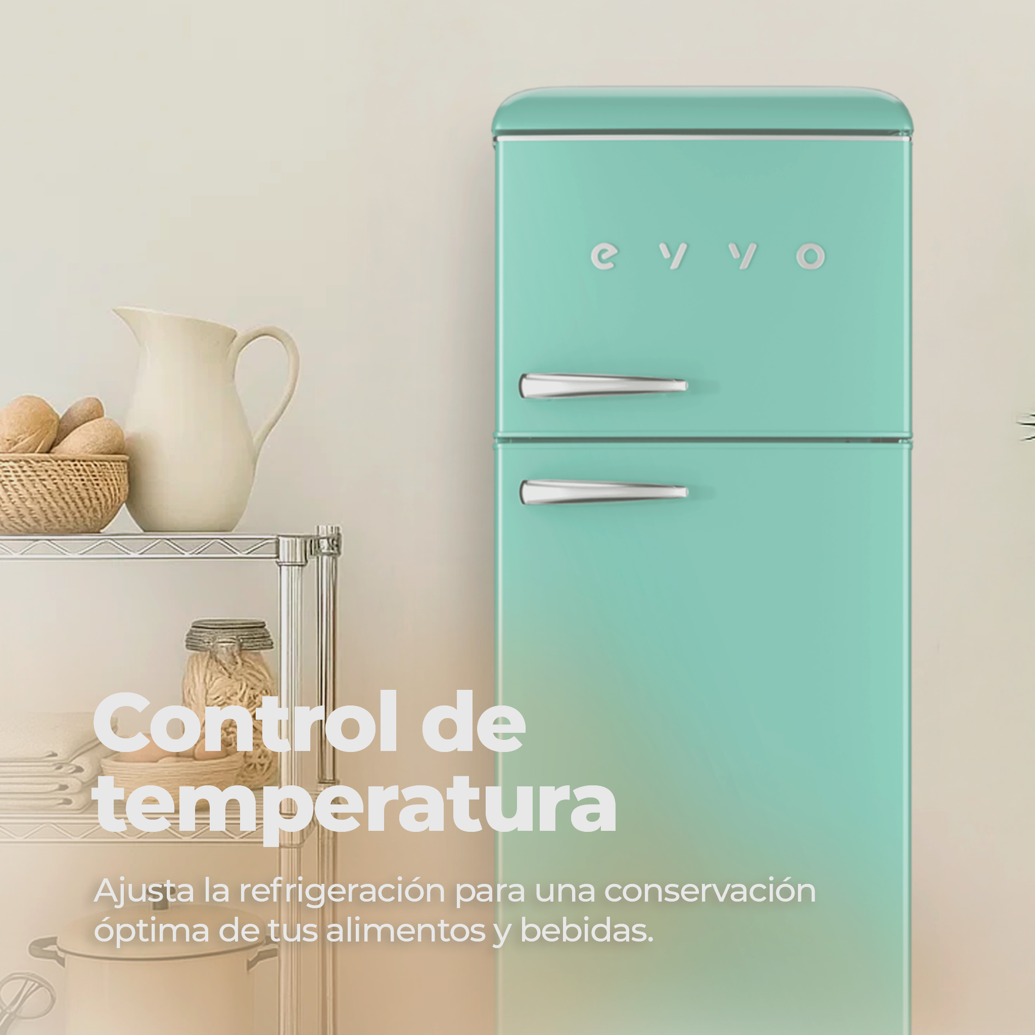 Frigorífico 2 puertas EVVO F45 Retro