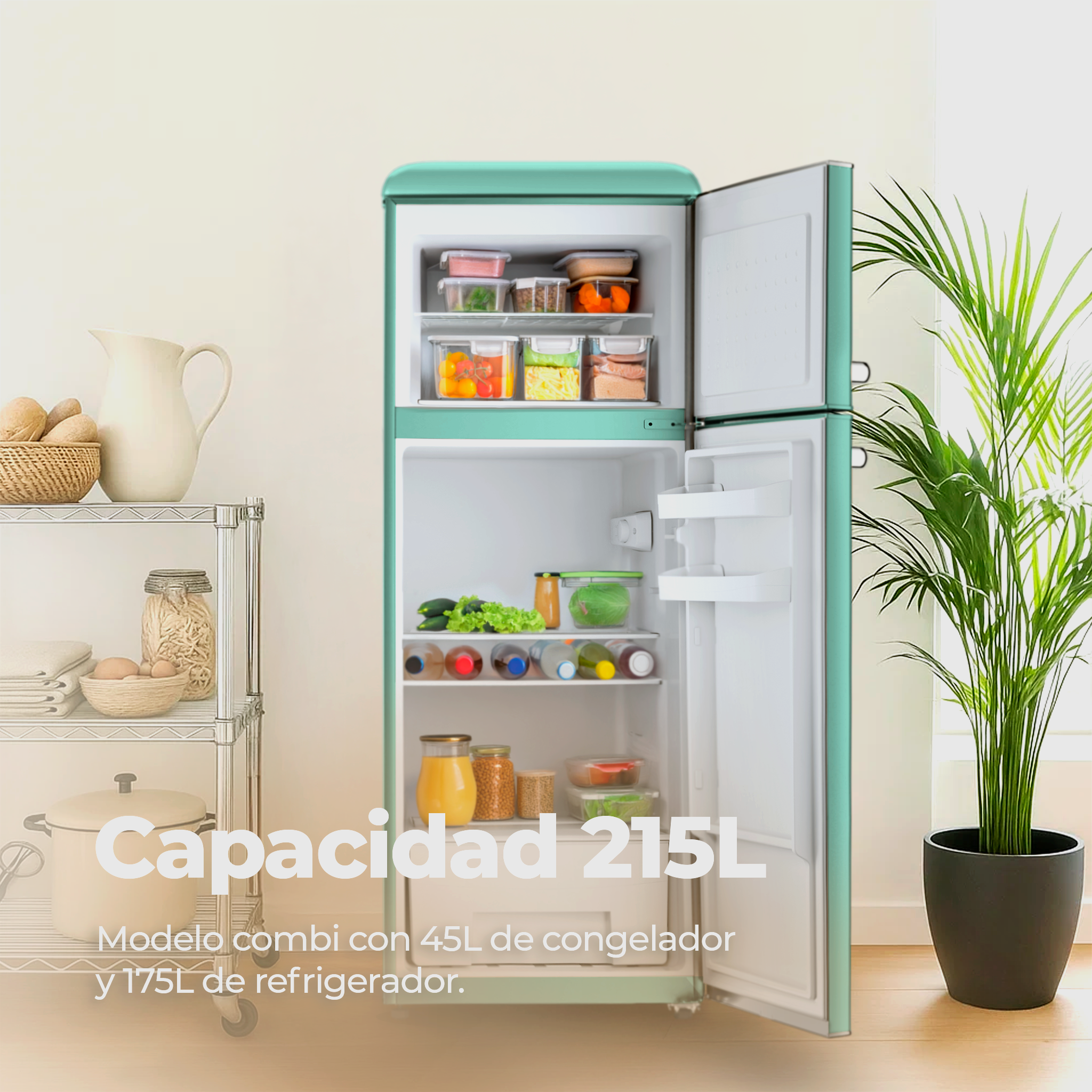 Frigorífico 2 puertas EVVO F45 Retro