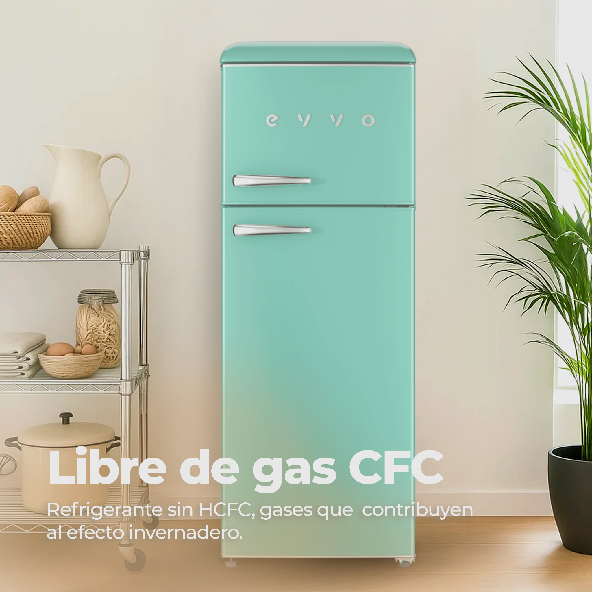 Frigorífico 2 puertas EVVO F45 Retro