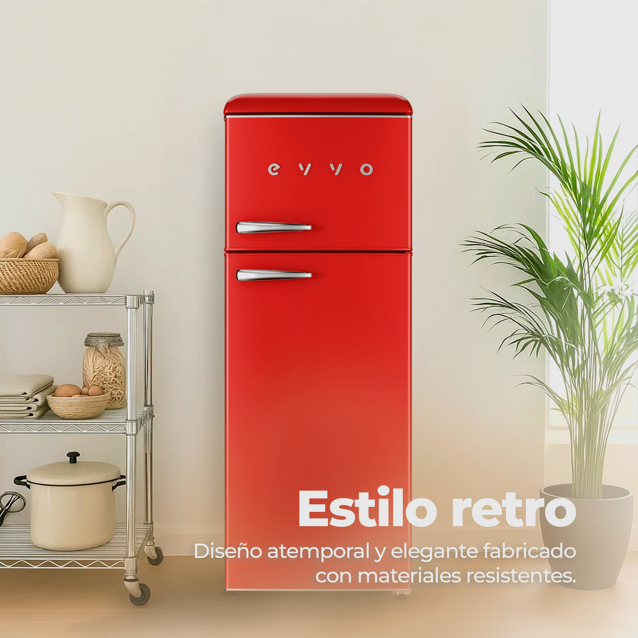 Frigorífico 2 puertas EVVO F45 Retro