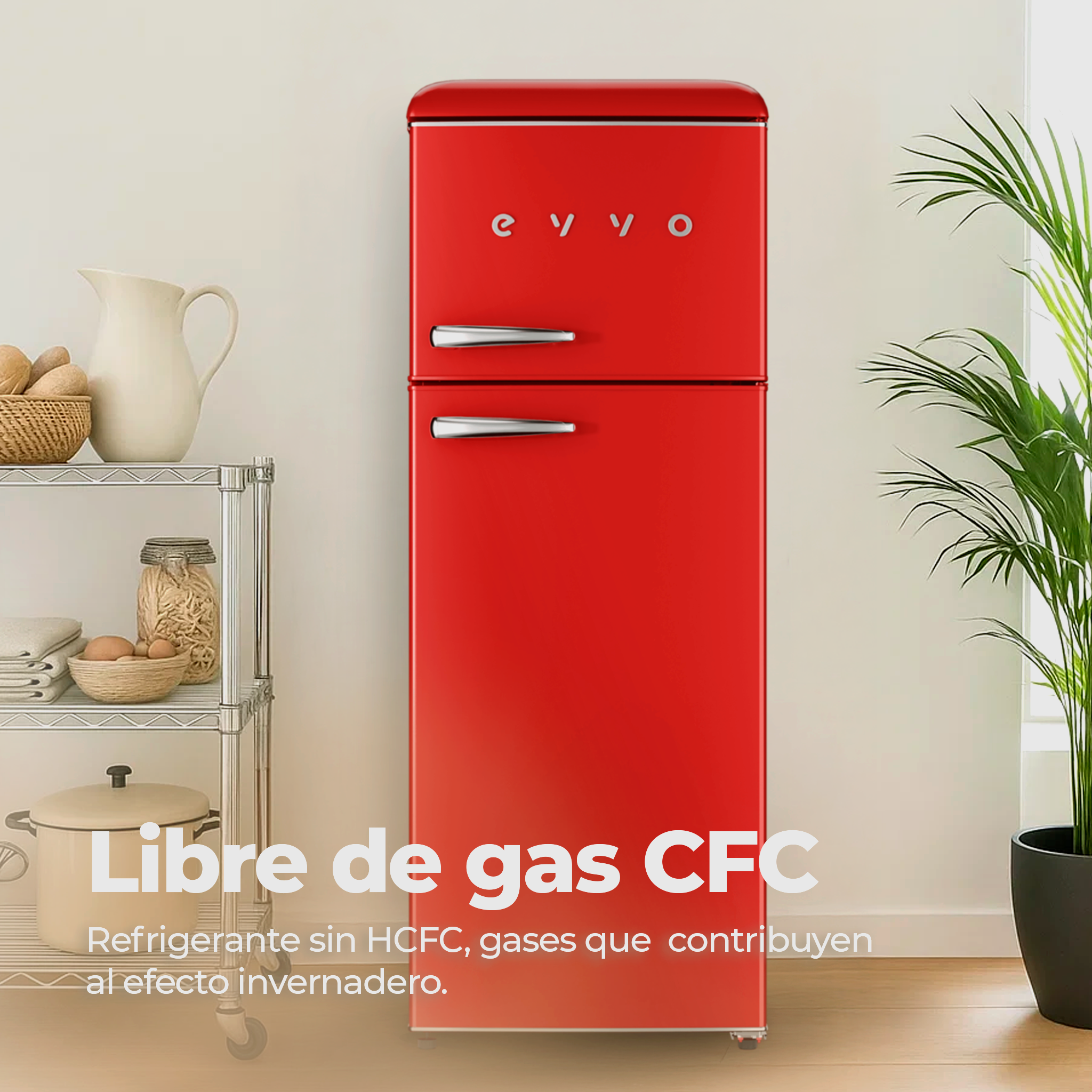 Frigorífico 2 puertas EVVO F45 Retro
