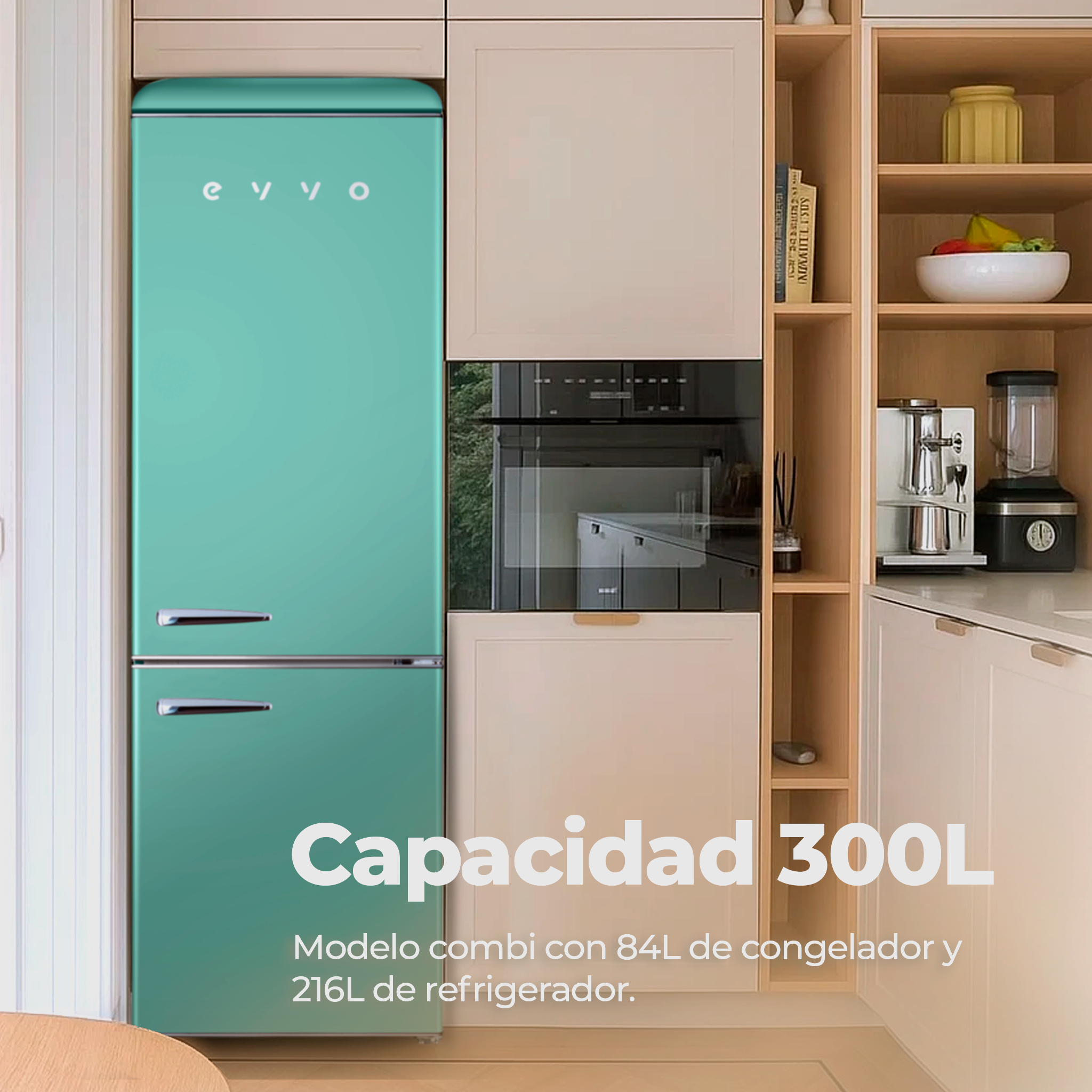 Frigorífico combi EVVO F55 Retro