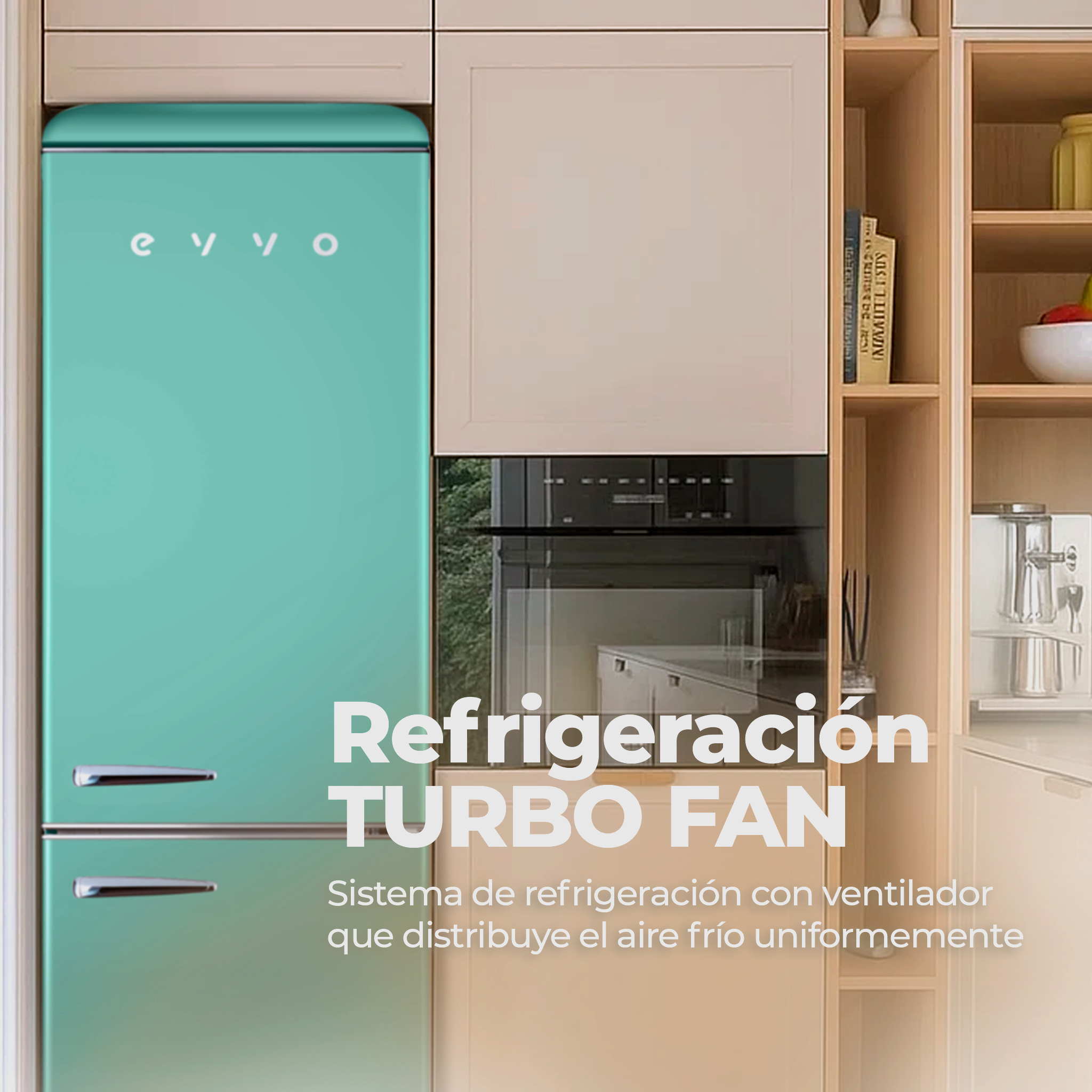Frigorífico combi EVVO F55 Retro