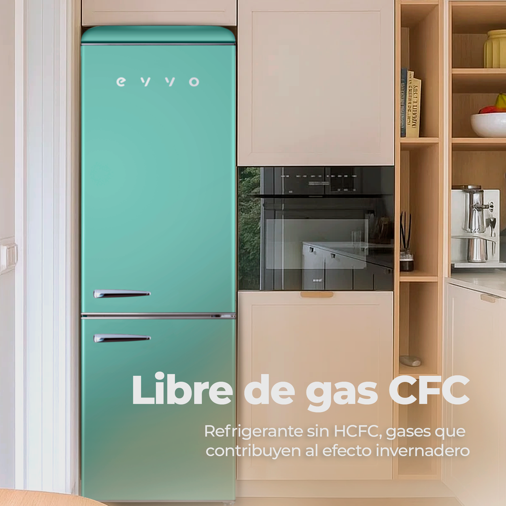 Frigorífico combi EVVO F55 Retro