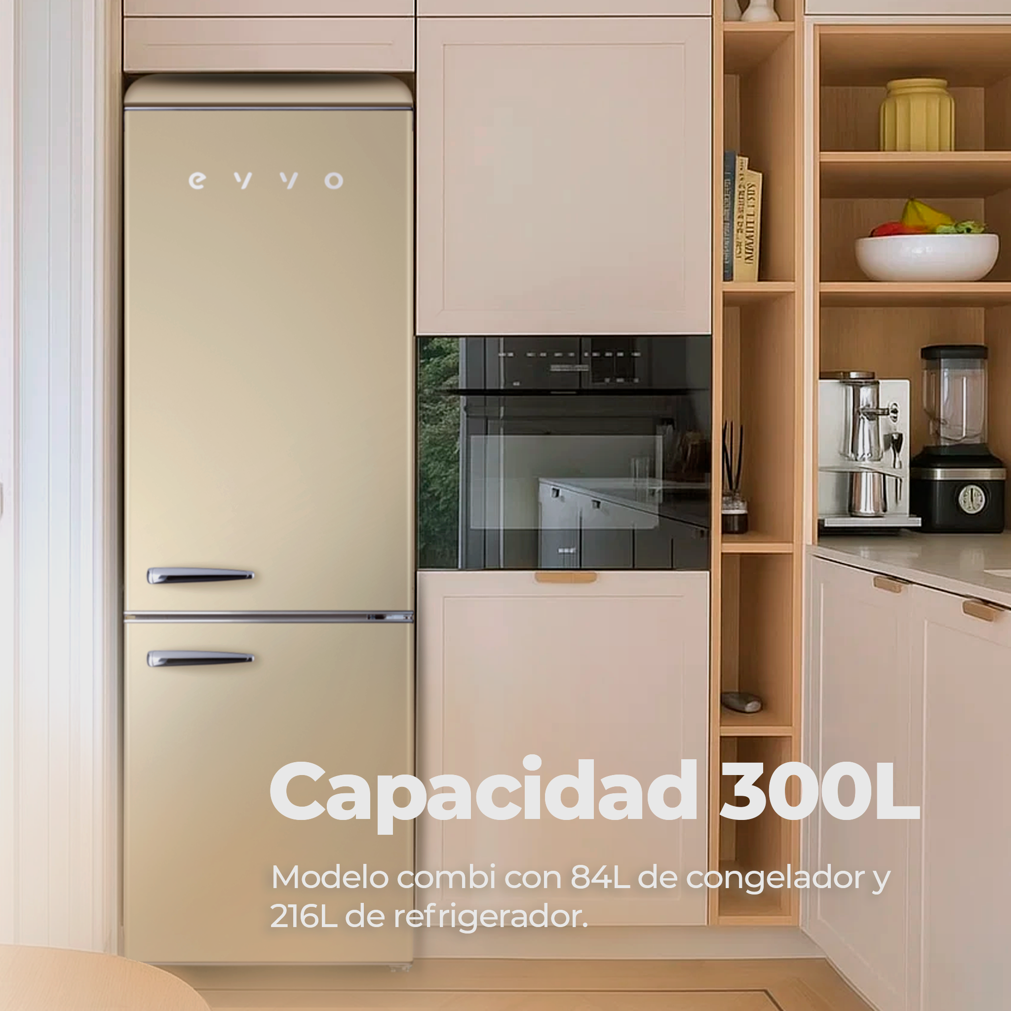 Frigorífico combi EVVO F55 Retro