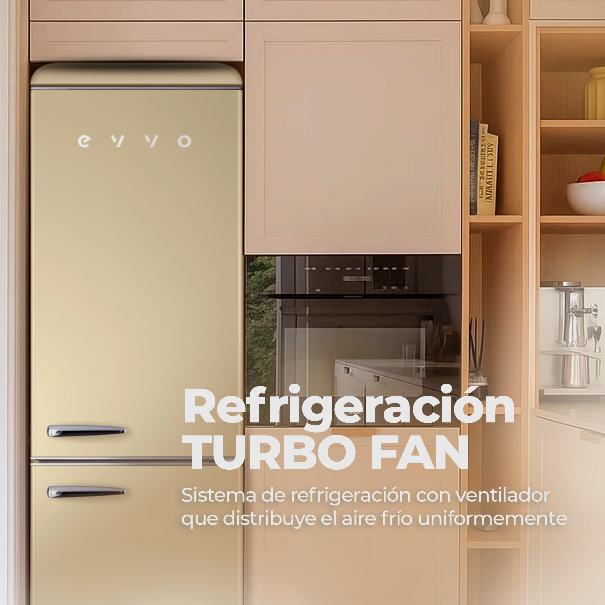 Frigorífico combi EVVO F55 Retro