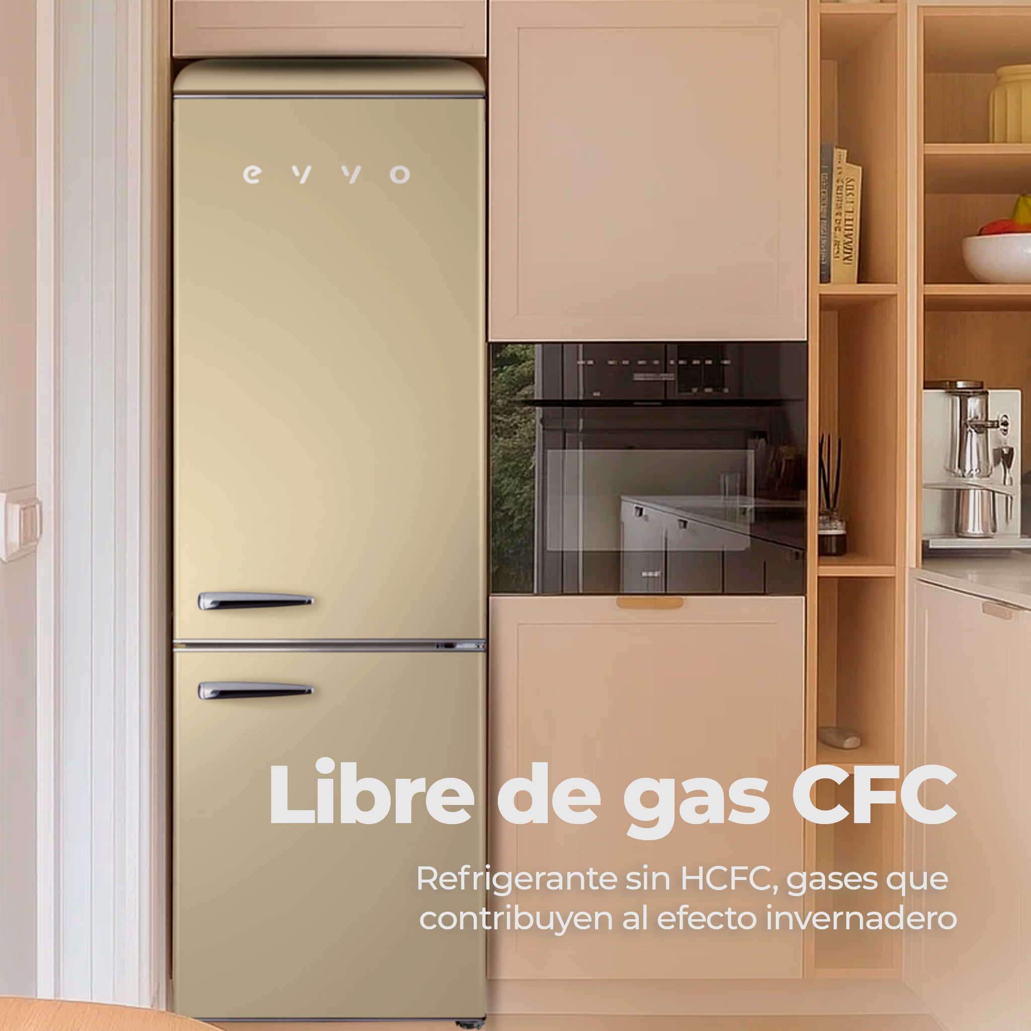 Frigorífico combi EVVO F55 Retro