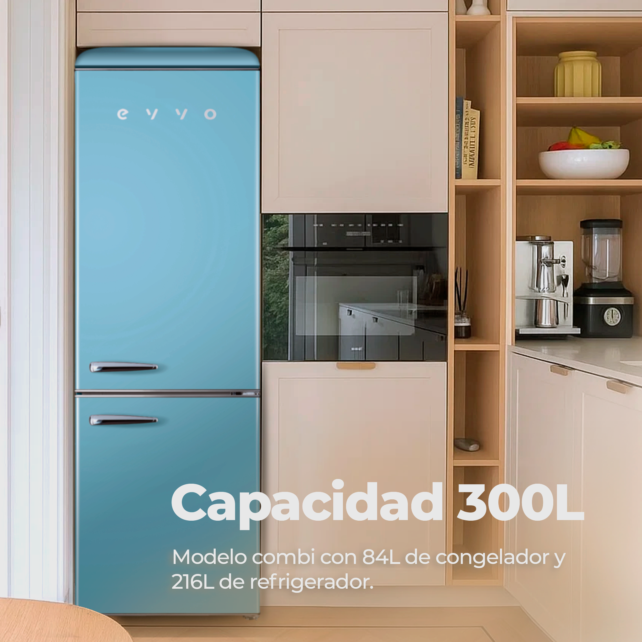 Frigorífico combi EVVO F55 Retro