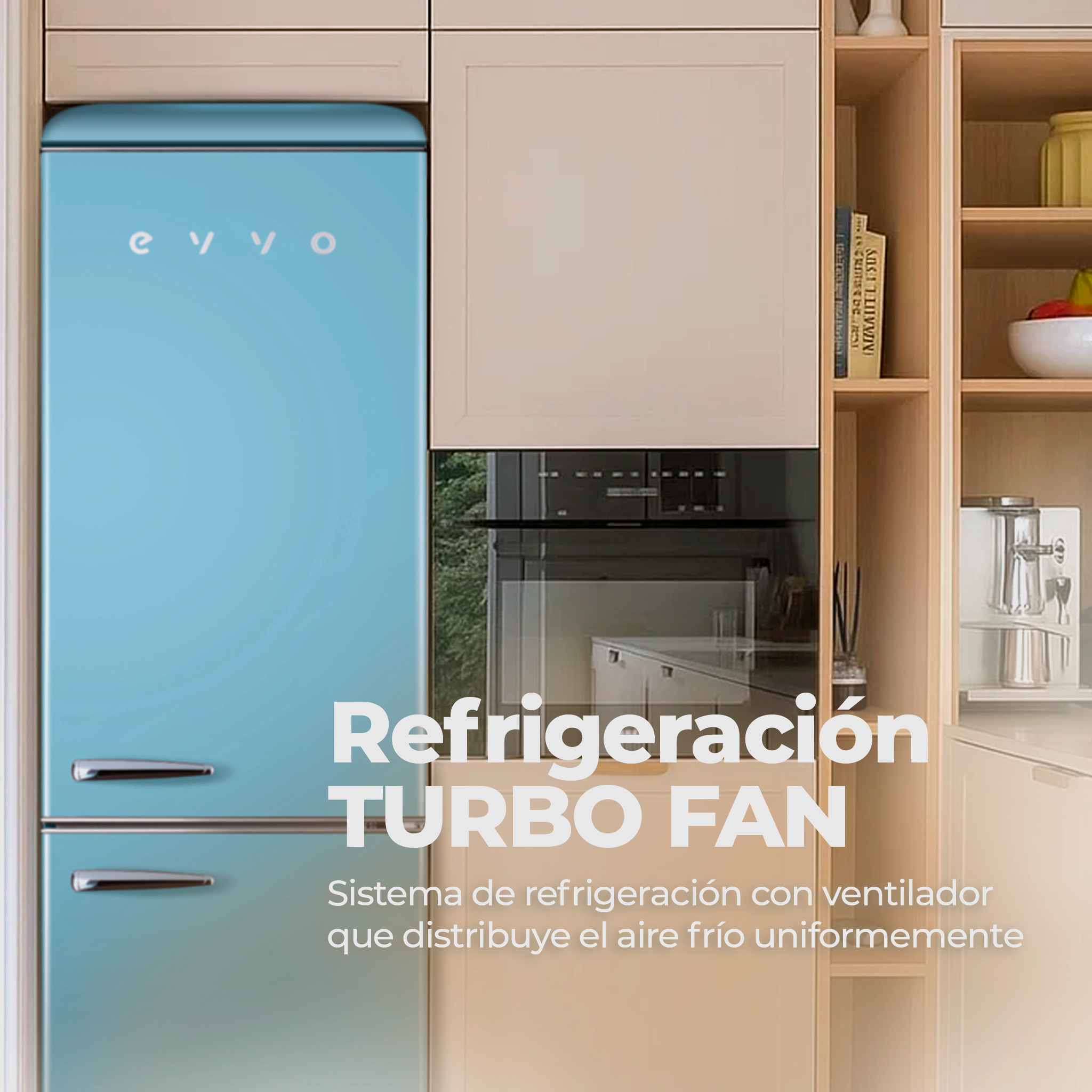 Frigorífico combi EVVO F55 Retro
