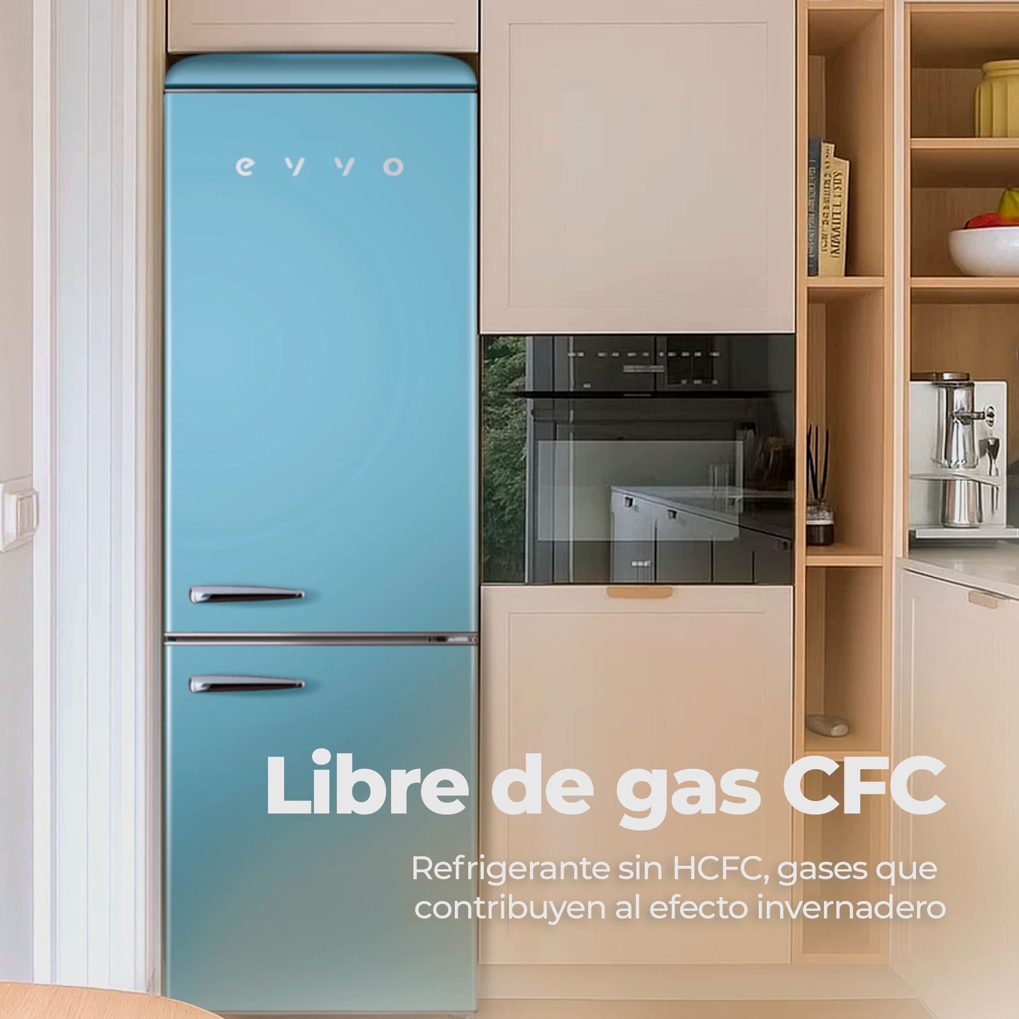 Frigorífico combi EVVO F55 Retro