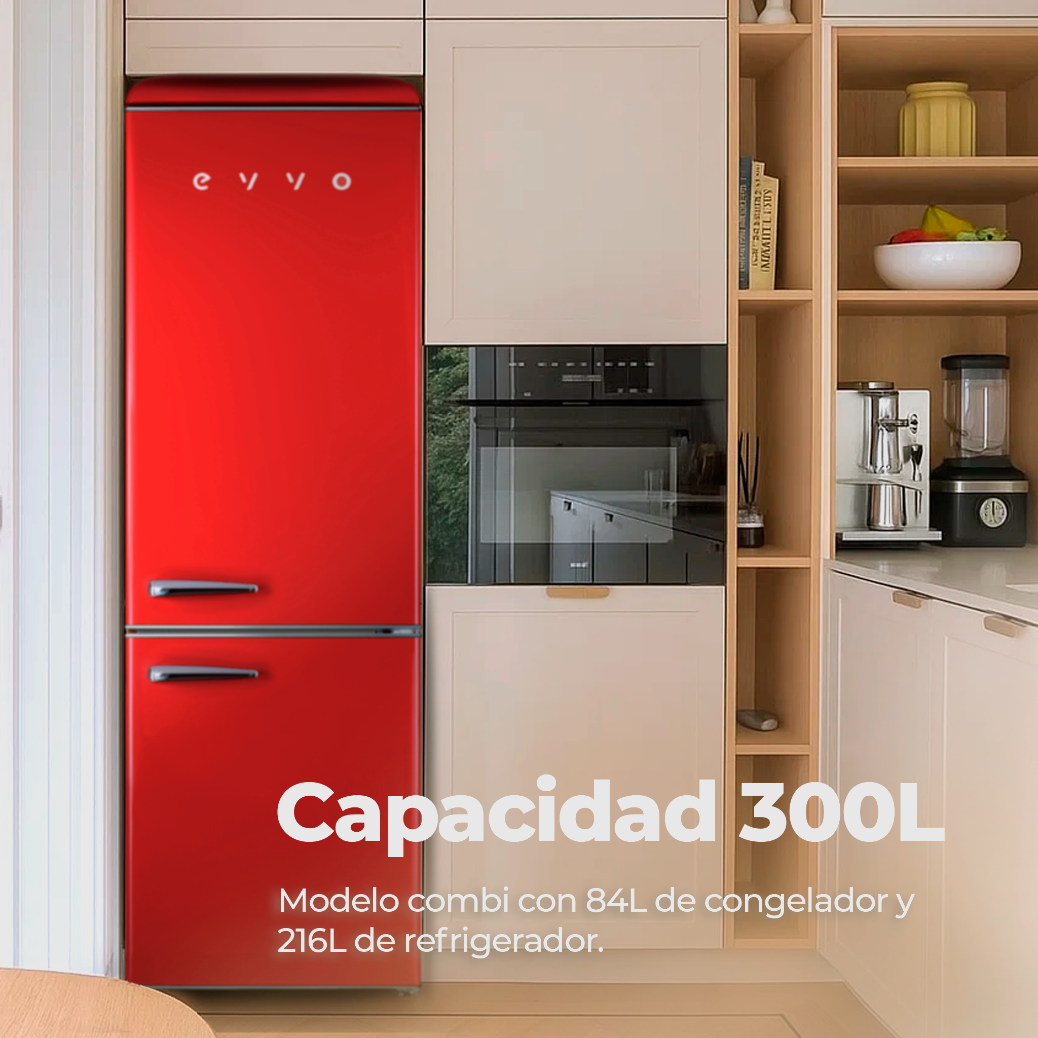 Frigorífico combi EVVO F55 Retro