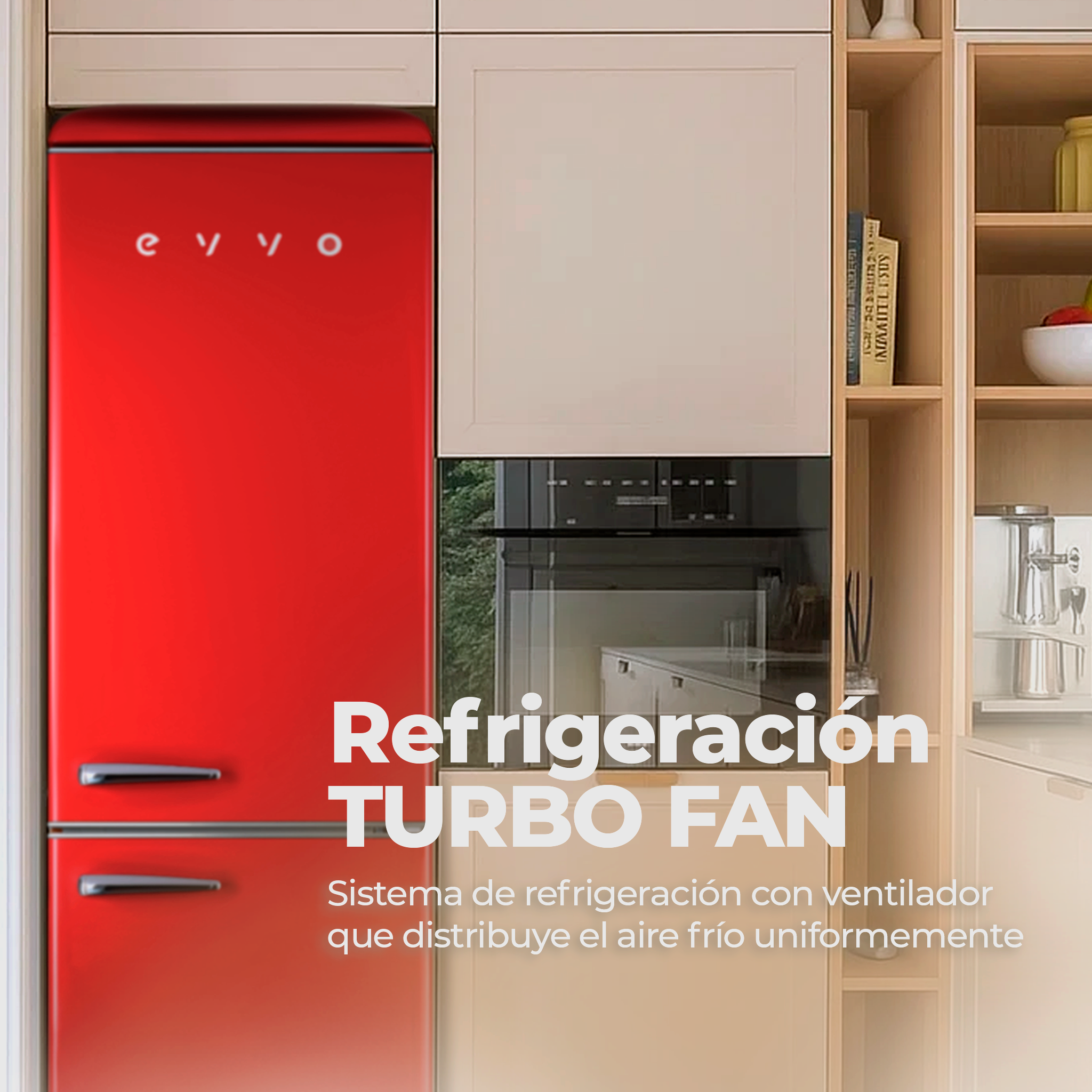 Frigorífico combi EVVO F55 Retro