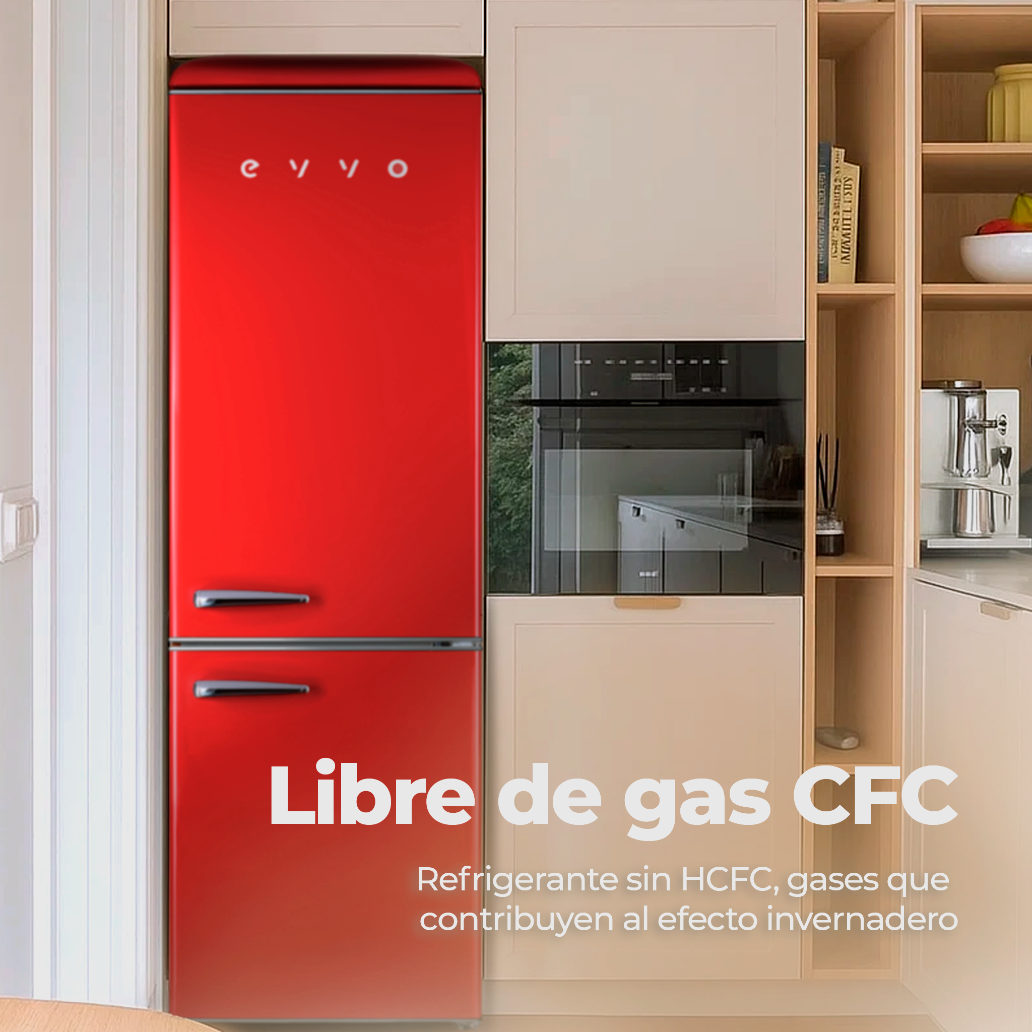 Frigorífico combi EVVO F55 Retro