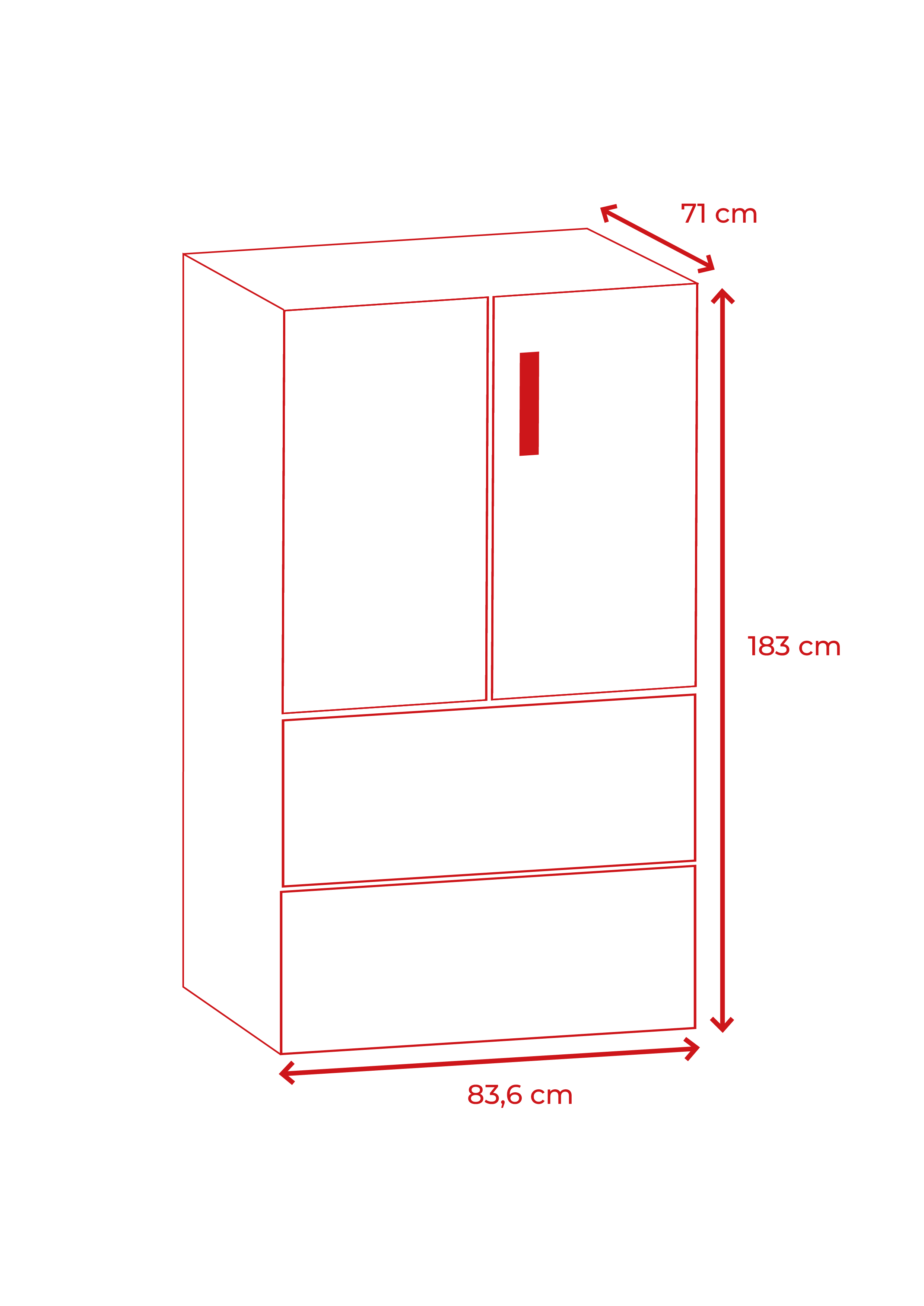 Frigorífico Francés EVVO F80 REACONDICIONADO CLASE A