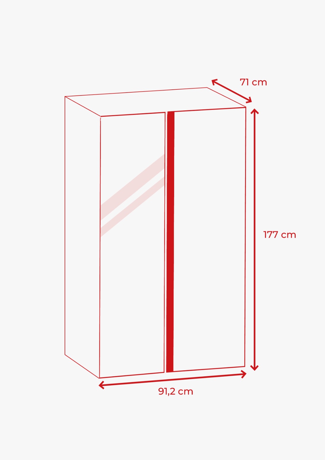 Frigorífico Americano EVVO F90B Glass Reacondicionado Clase A