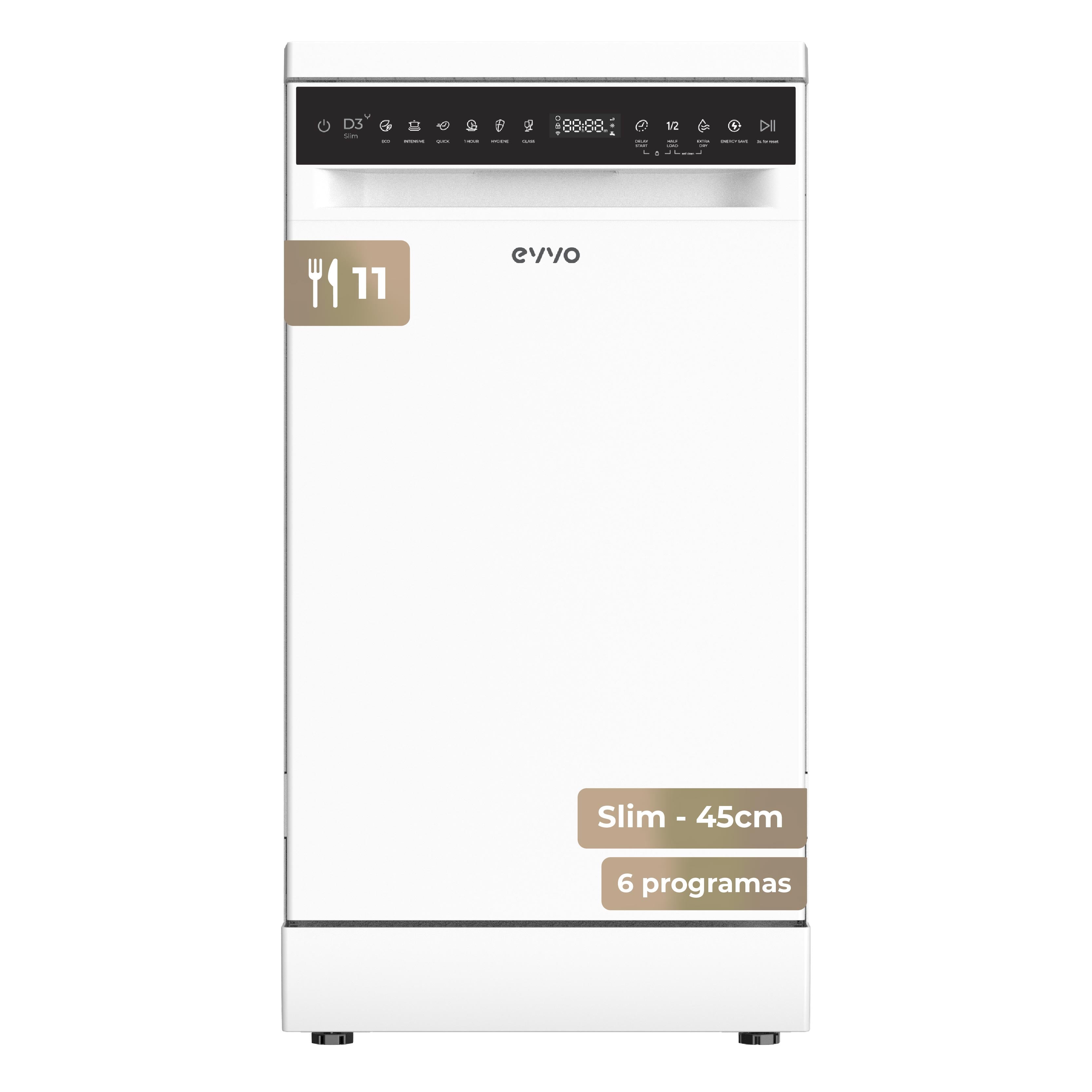 Lavavajillas EVVO D3Y Slim (45 cm)