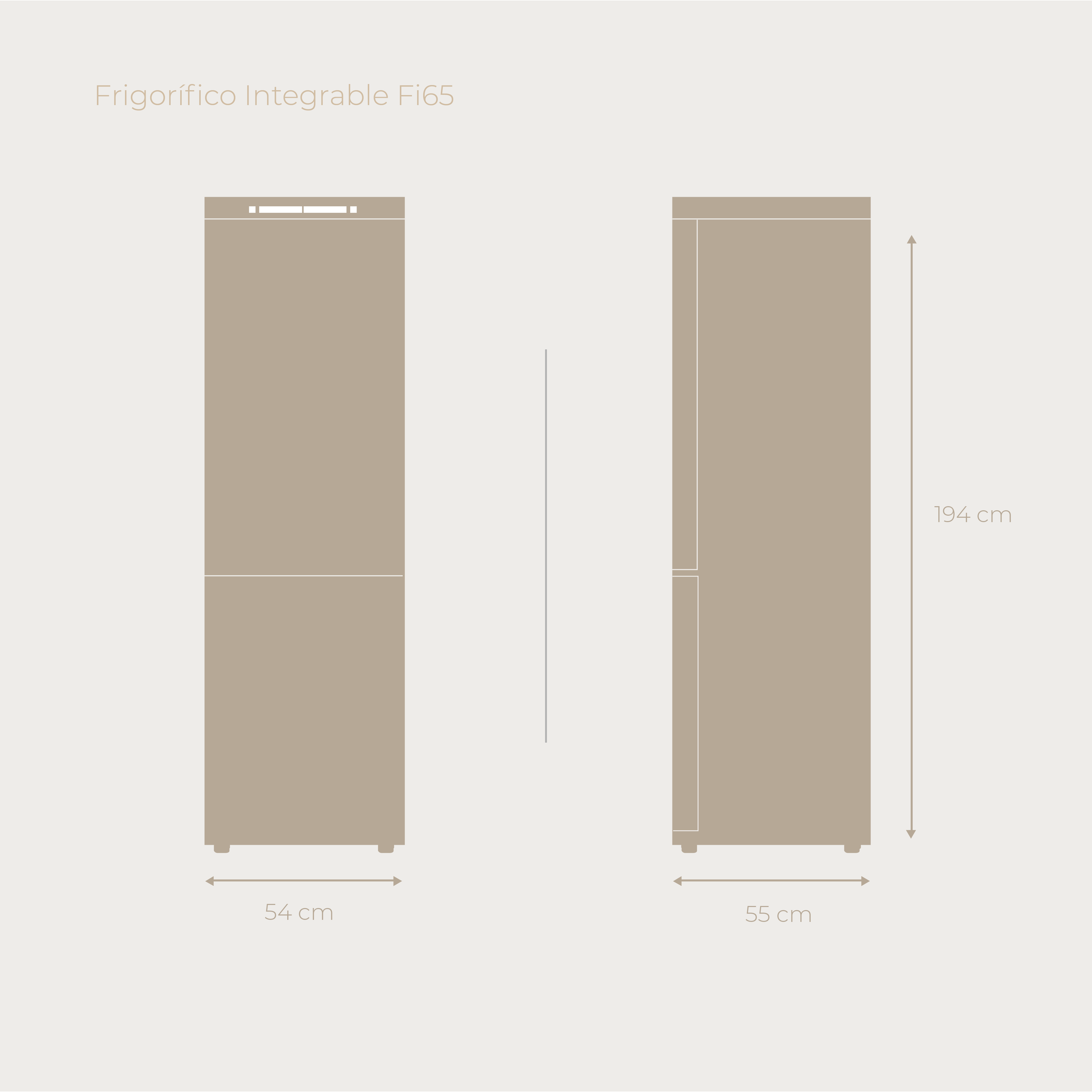 Frigorífico Combi EVVO F60W Glass