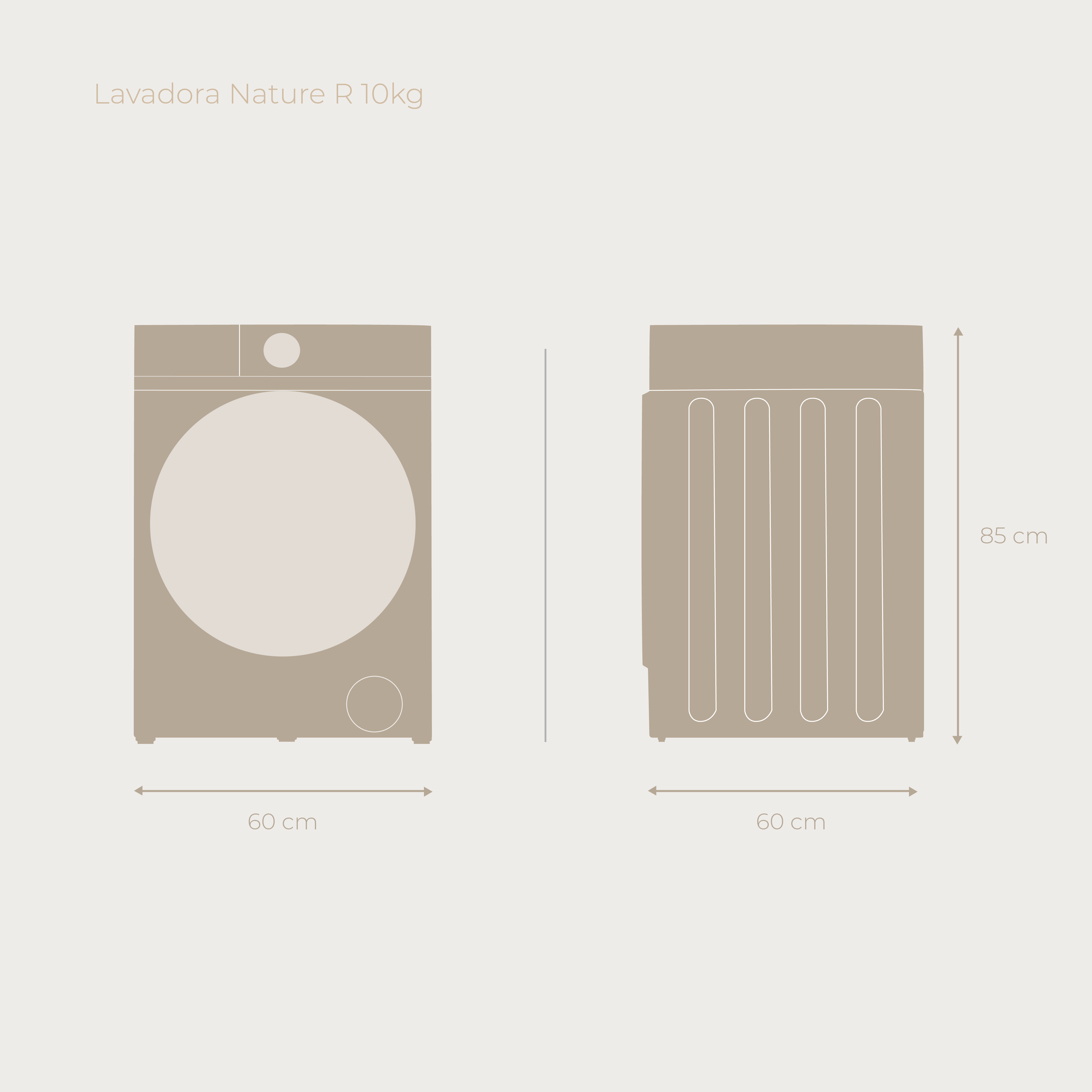 Máquina de Lavar Roupa EVVO Nature R