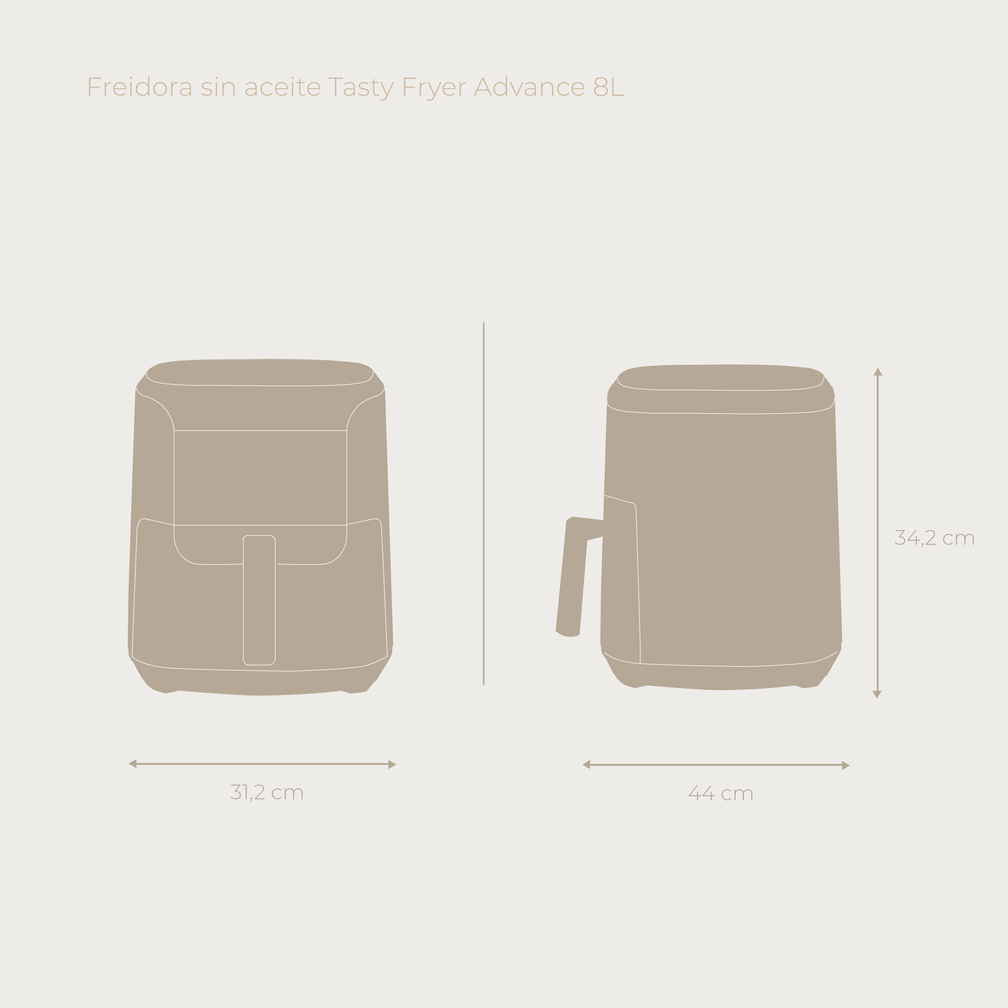 Freidora sin aceite EVVO Tasty Fryer Advance 8L