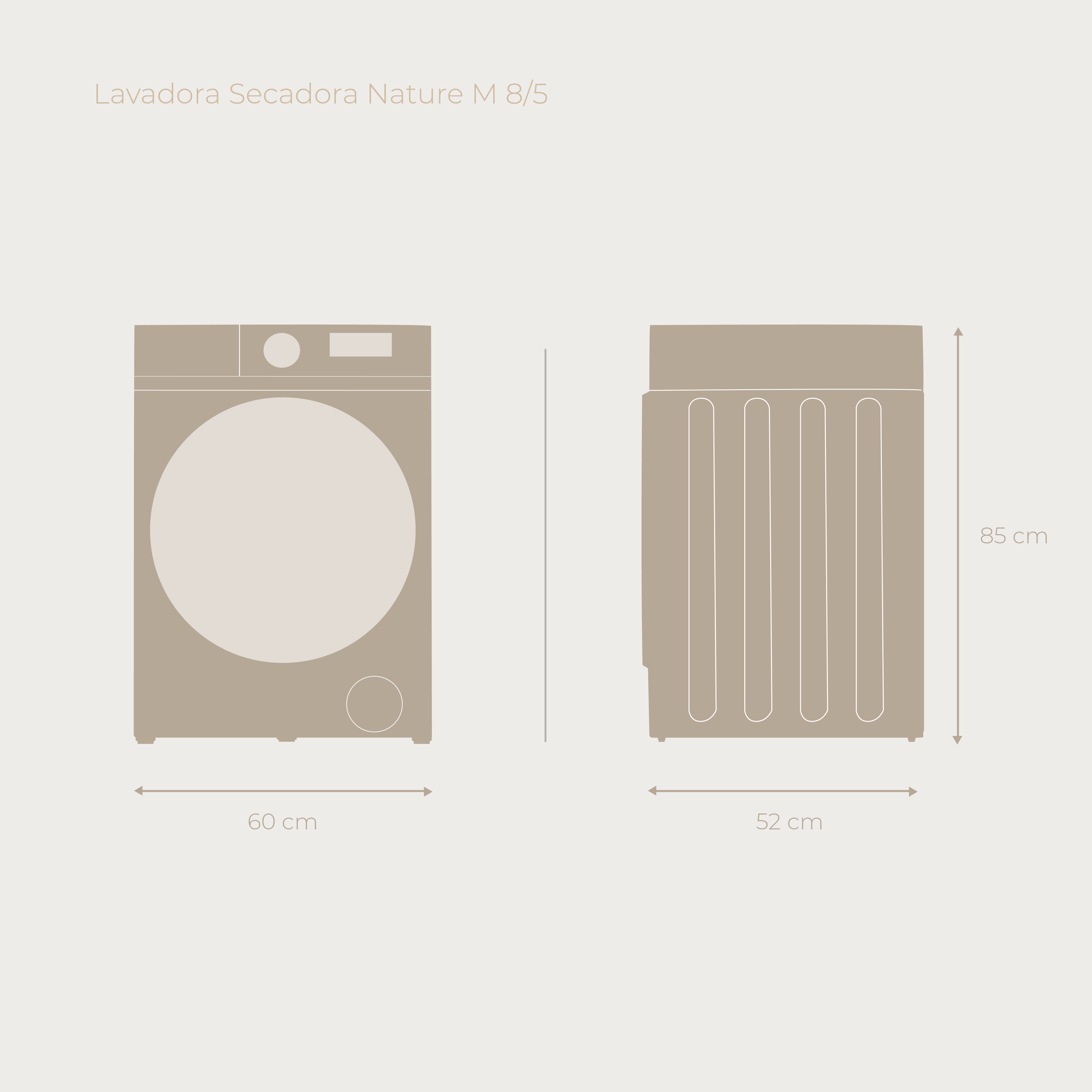 Máquina de Lavar e Secar Roupa EVVO Nature M