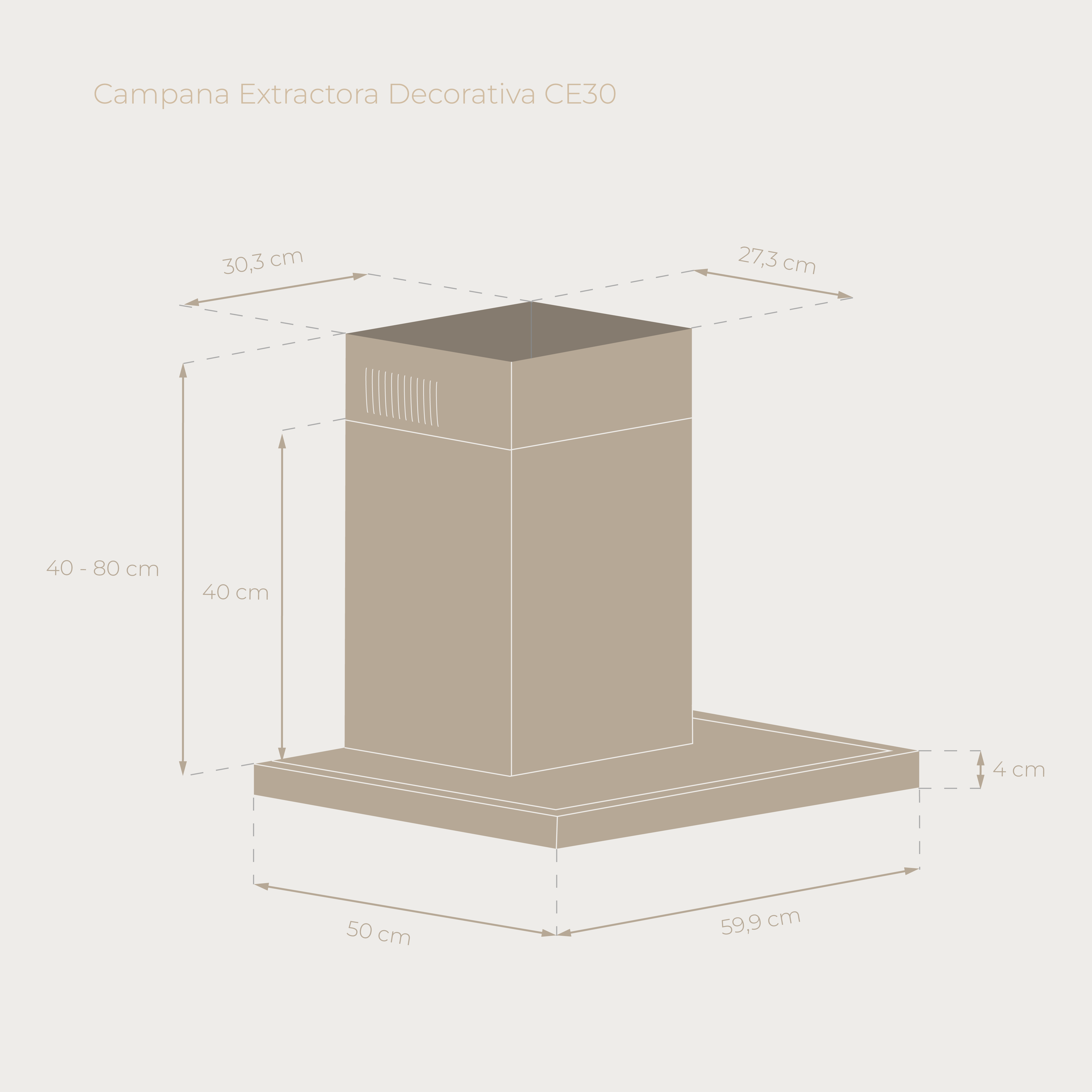 Campana Extractora Decorativa EVVO CE30